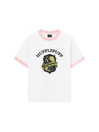 Áo Thun Ringer Relaxed Fit Harry Potter Huflepuff Vintage