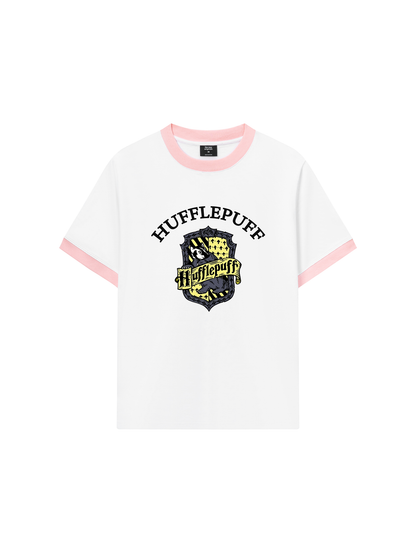 Áo Thun Ringer Relaxed Fit Harry Potter Huflepuff Vintage
