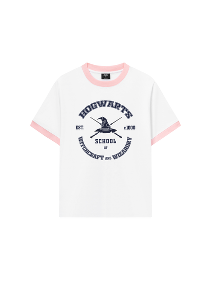 Áo Thun Ringer Relaxed Fit Harry Potter Hogwarts