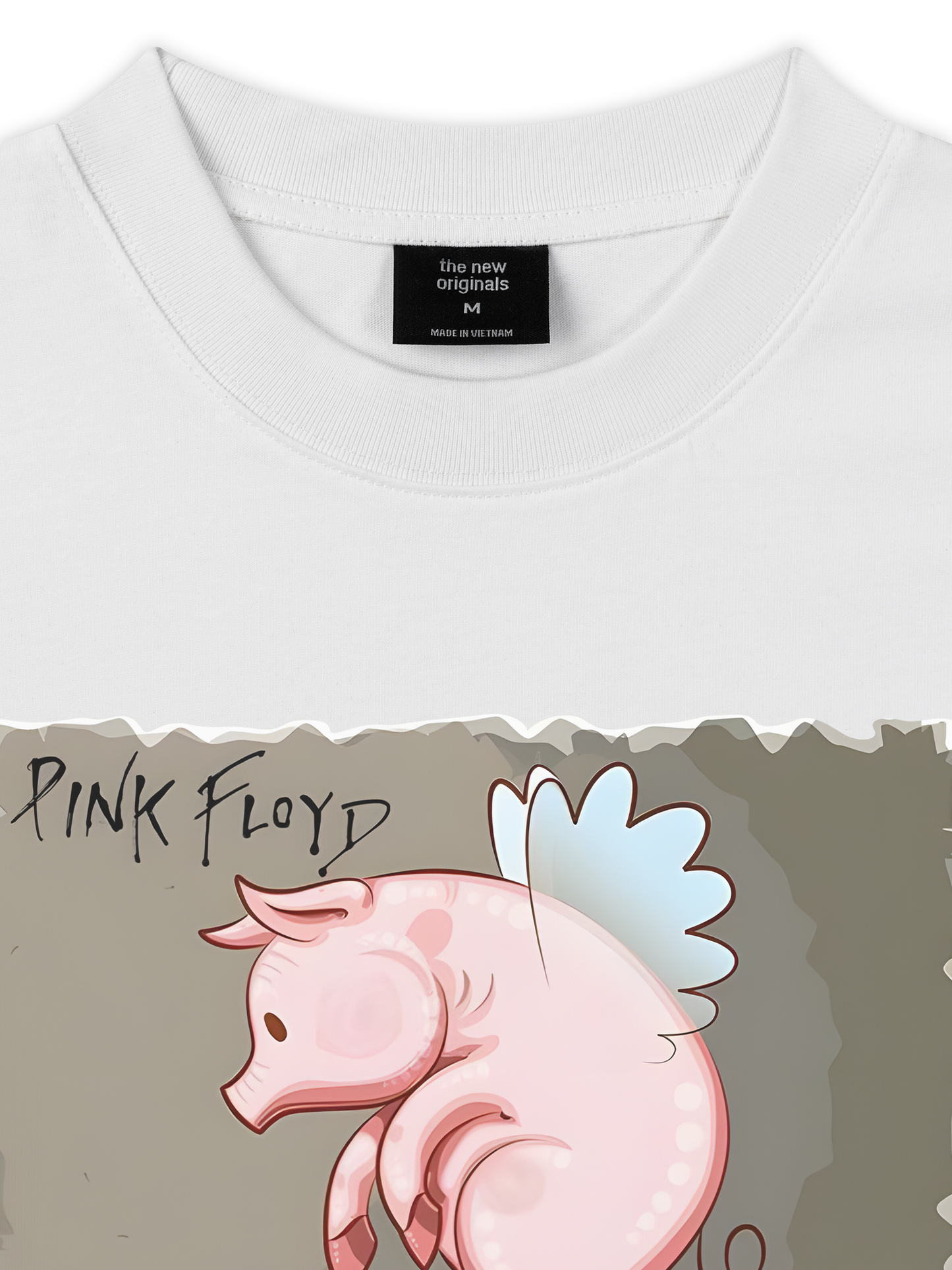 Áo Thun Relaxed Fit Pink Floyd Pig Art