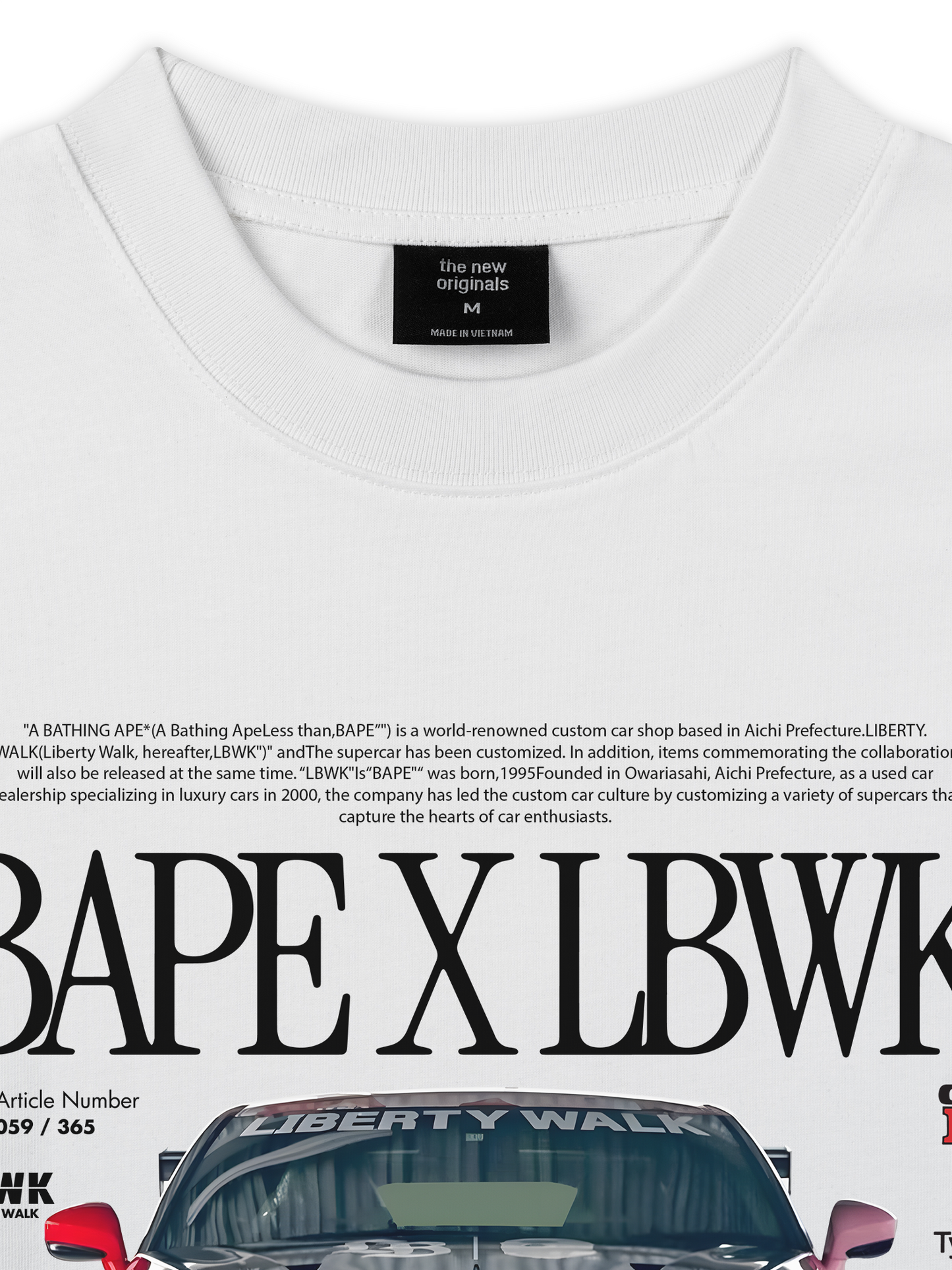 Áo Thun Relaxed Fit Car Bape X LBWK GT-R R35