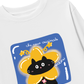 Áo Thun Dài Tay Black Cute Cat