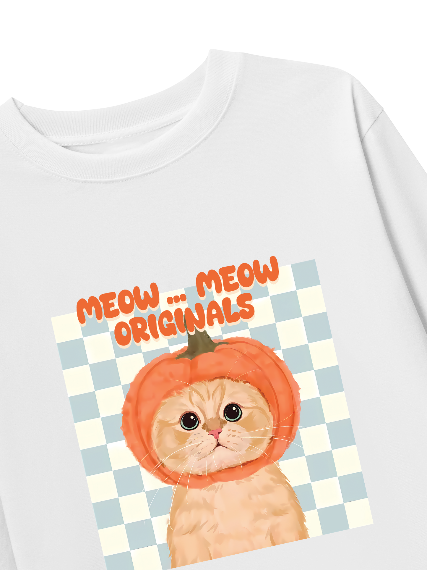 Áo Thun Dài Tay Animal Meow Pumpkin