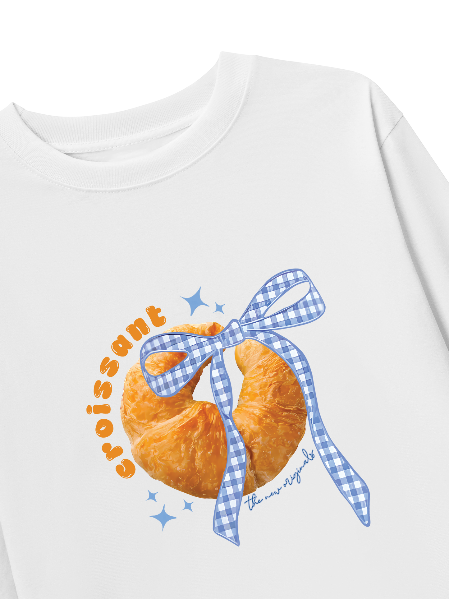 Áo Thun Dài Tay Sweet Pastry BLue Plaid Bow