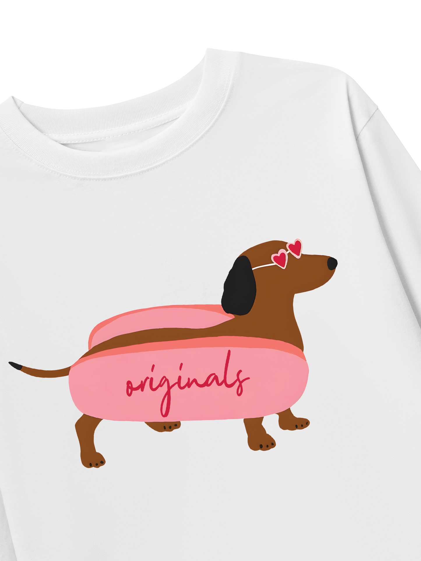 Áo Thun Dài Tay Pink Dachshund