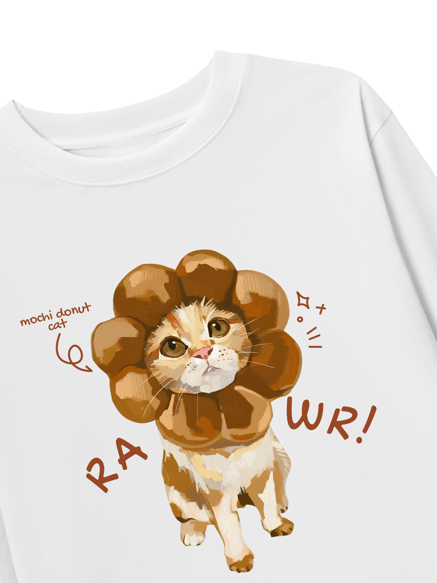 Áo Thun Dài Tay Mochi Donut Cat