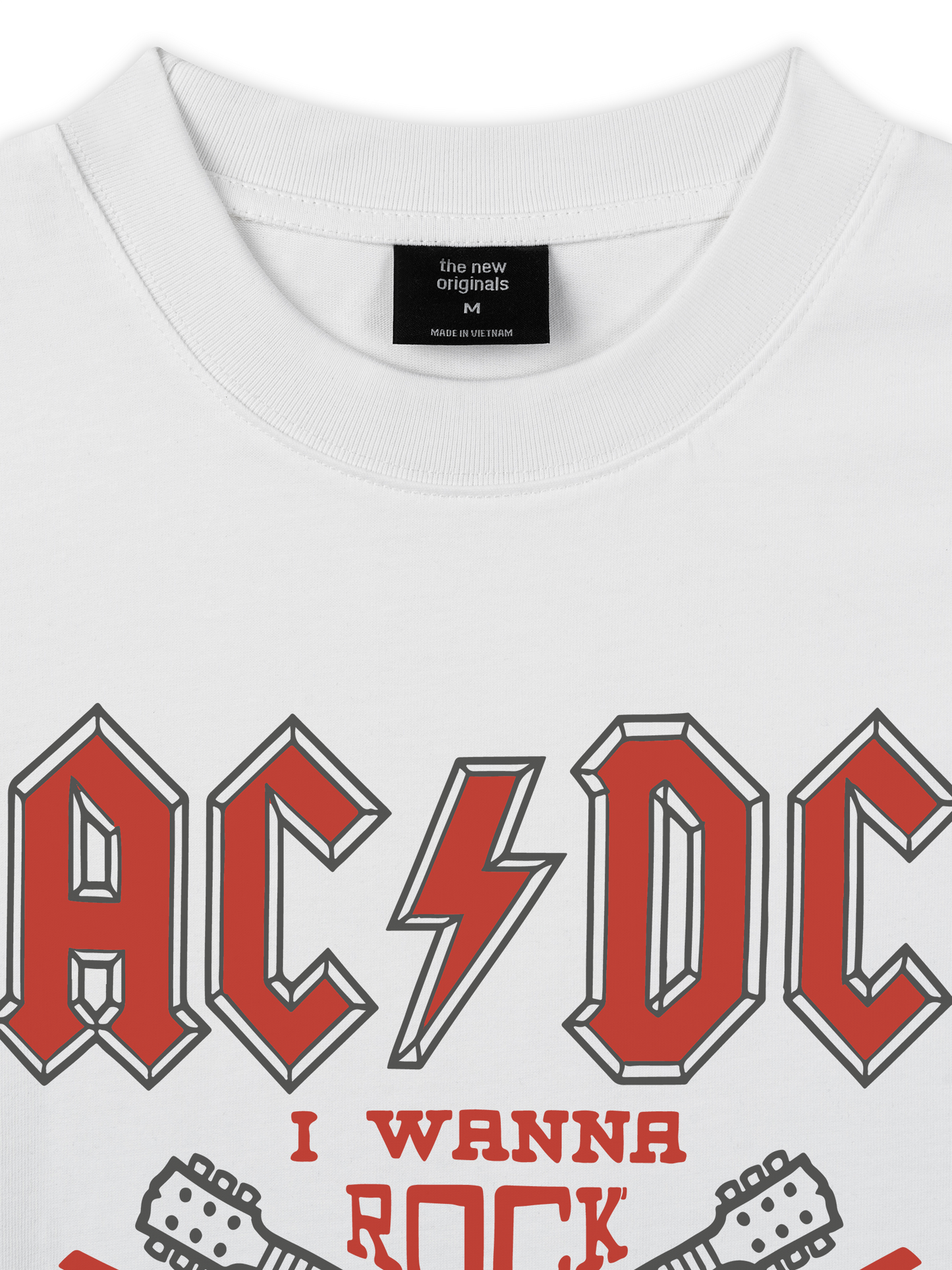 Áo Thun Relaxed Fit Music Rock AC DC I Wanna Rock & Roll