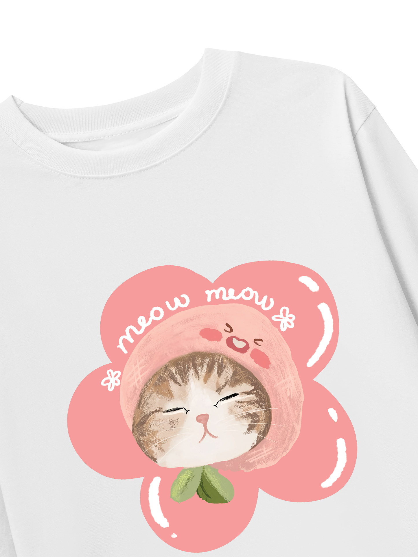 Áo Thun Dài Tay Flower Cat