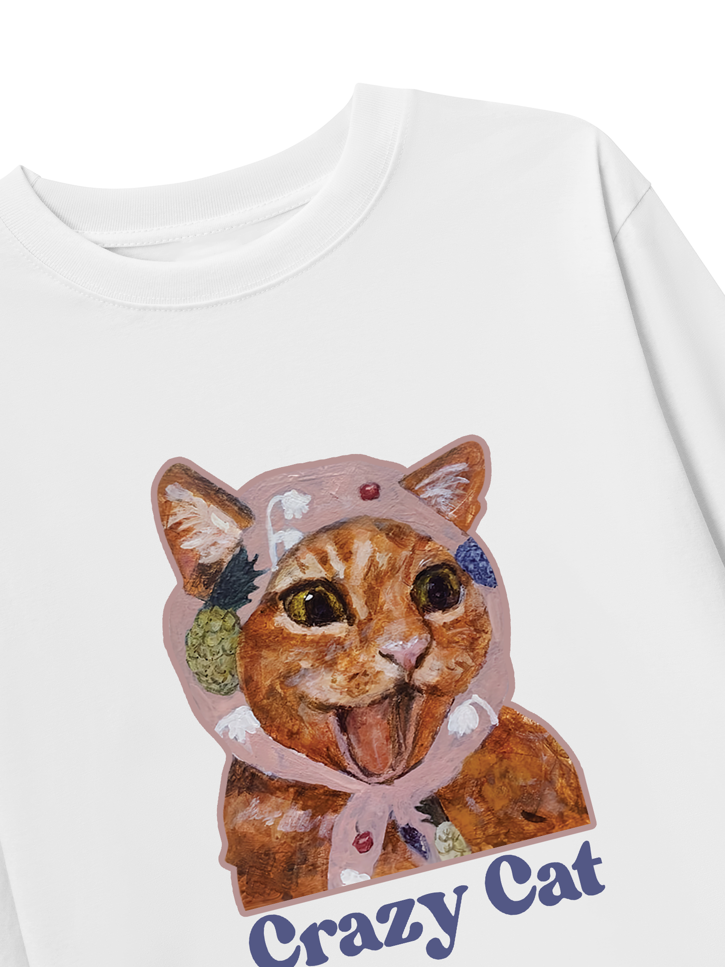 Áo Thun Dài Tay Crazy Cat