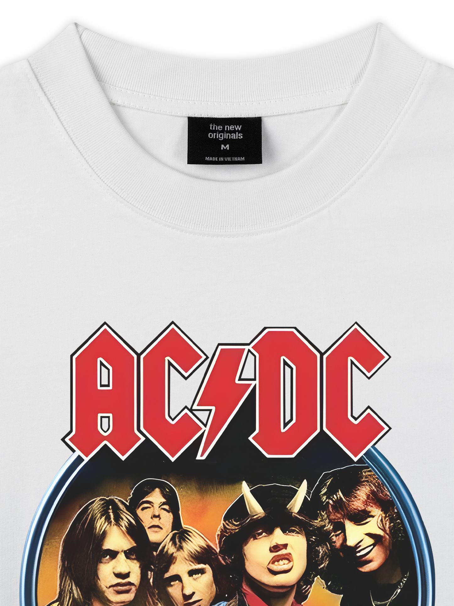 Áo Thun Relaxed Fit AC DC High Way To Hell Flame