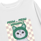 Áo Thun Dài Tay Animal Mood Meow Green Pink