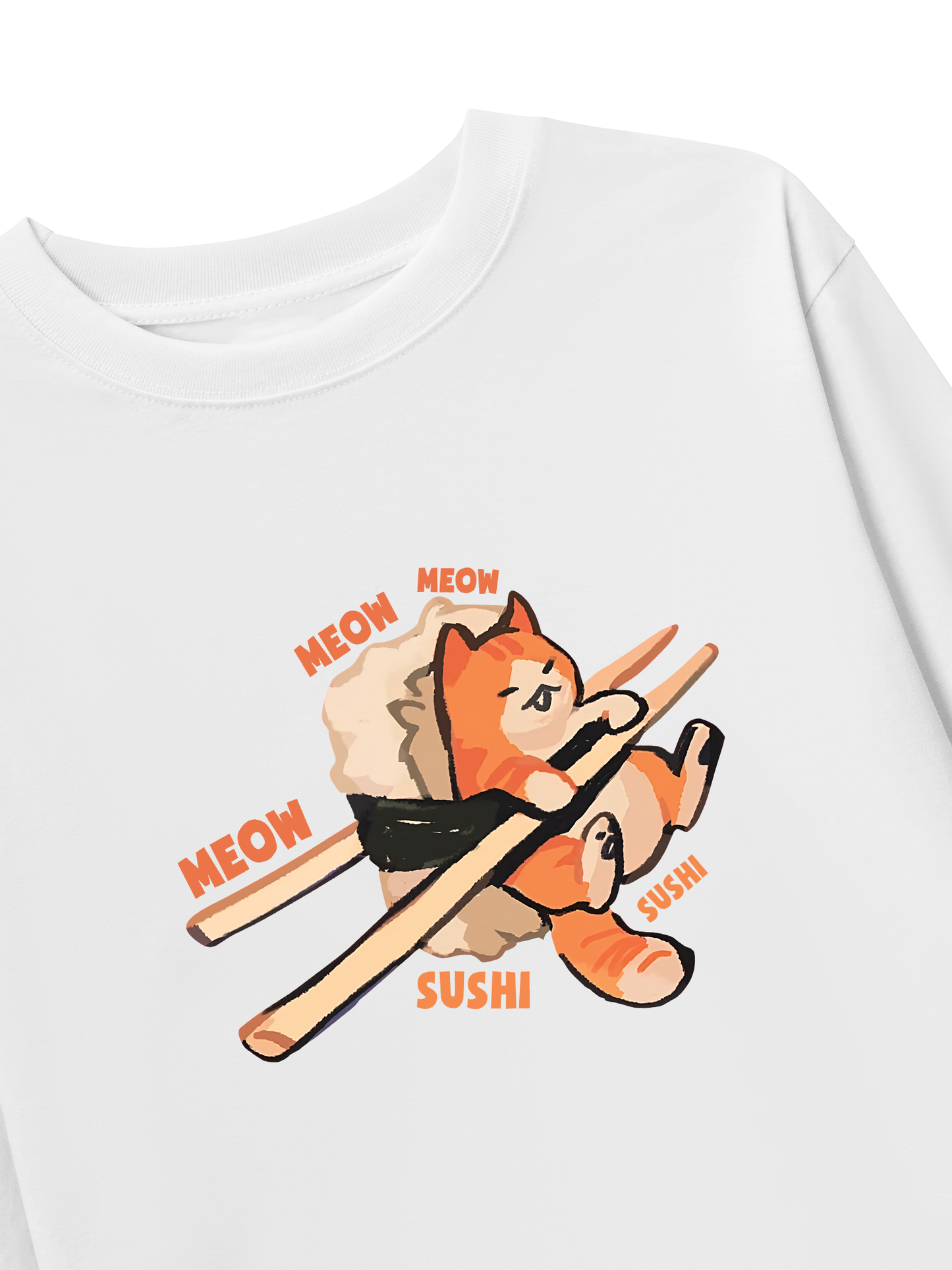 Áo Thun Dài Tay Sushi Meow