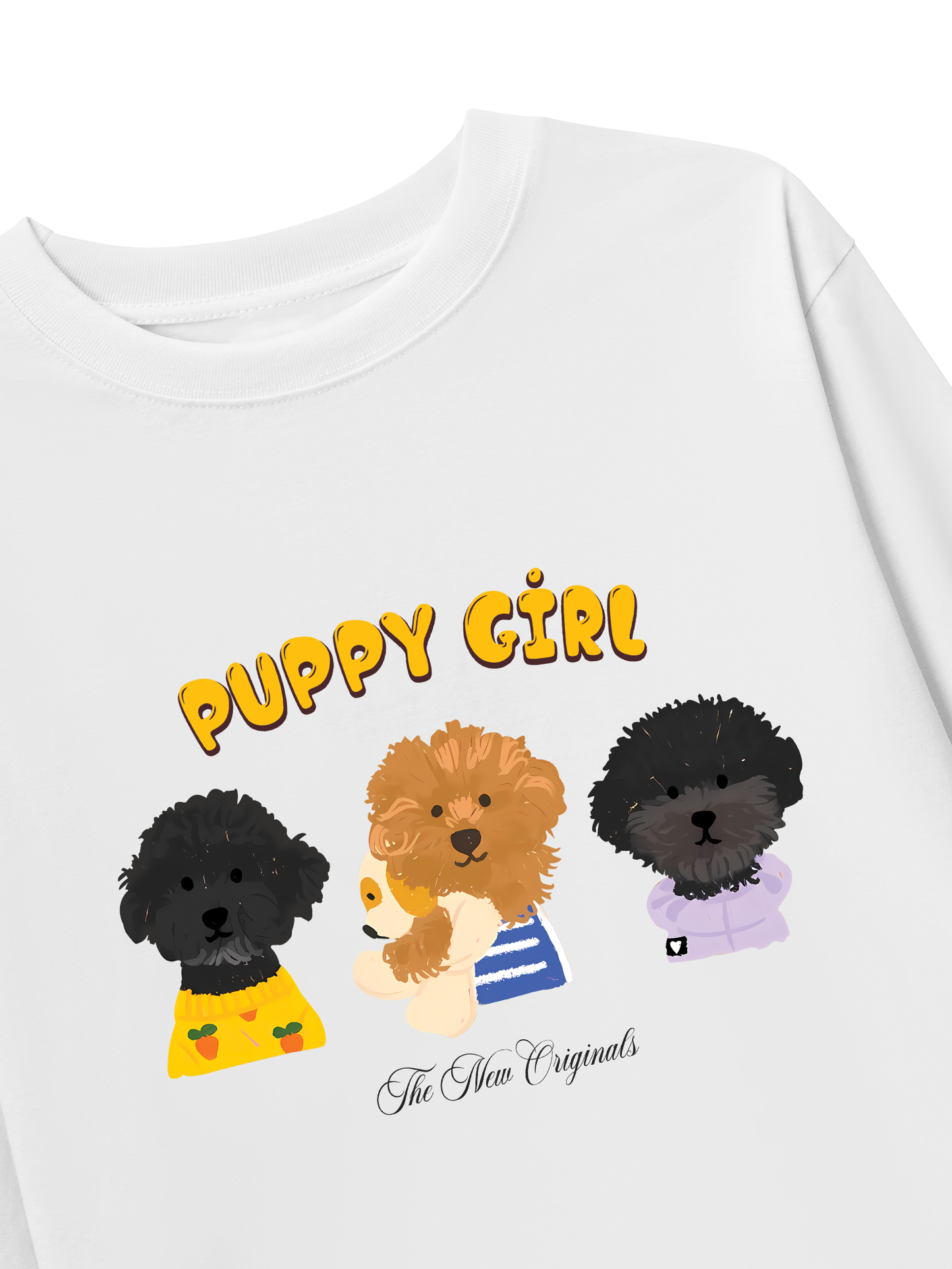 Áo Thun Dài Tay Animal Puppy Girl