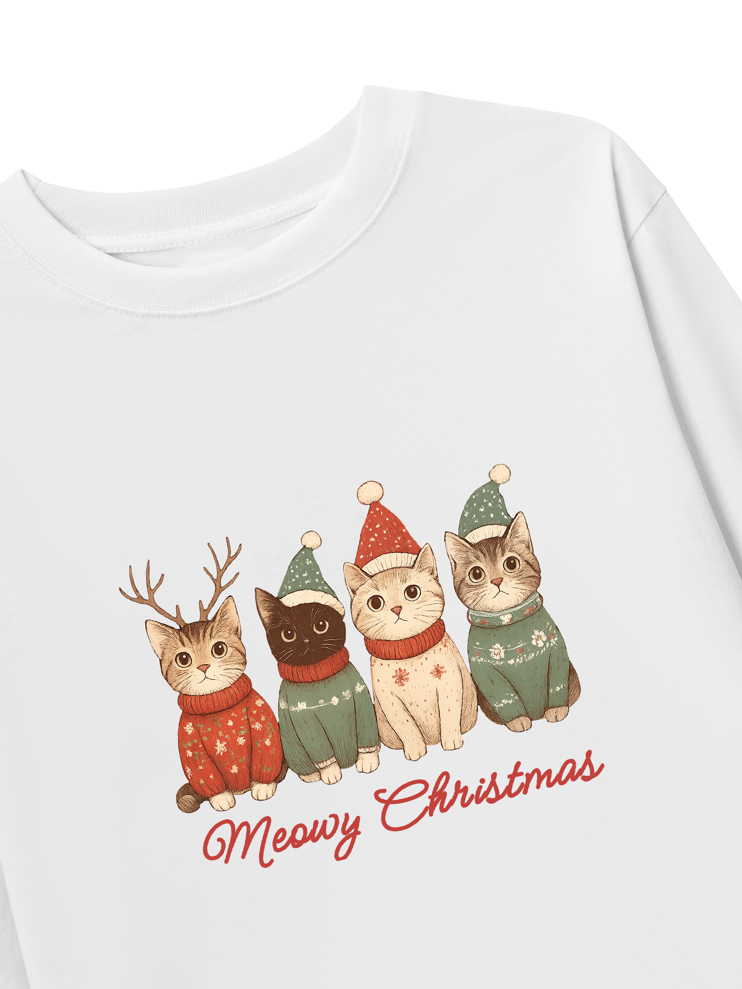 Áo Thun Dài Tay Meowy Christmas