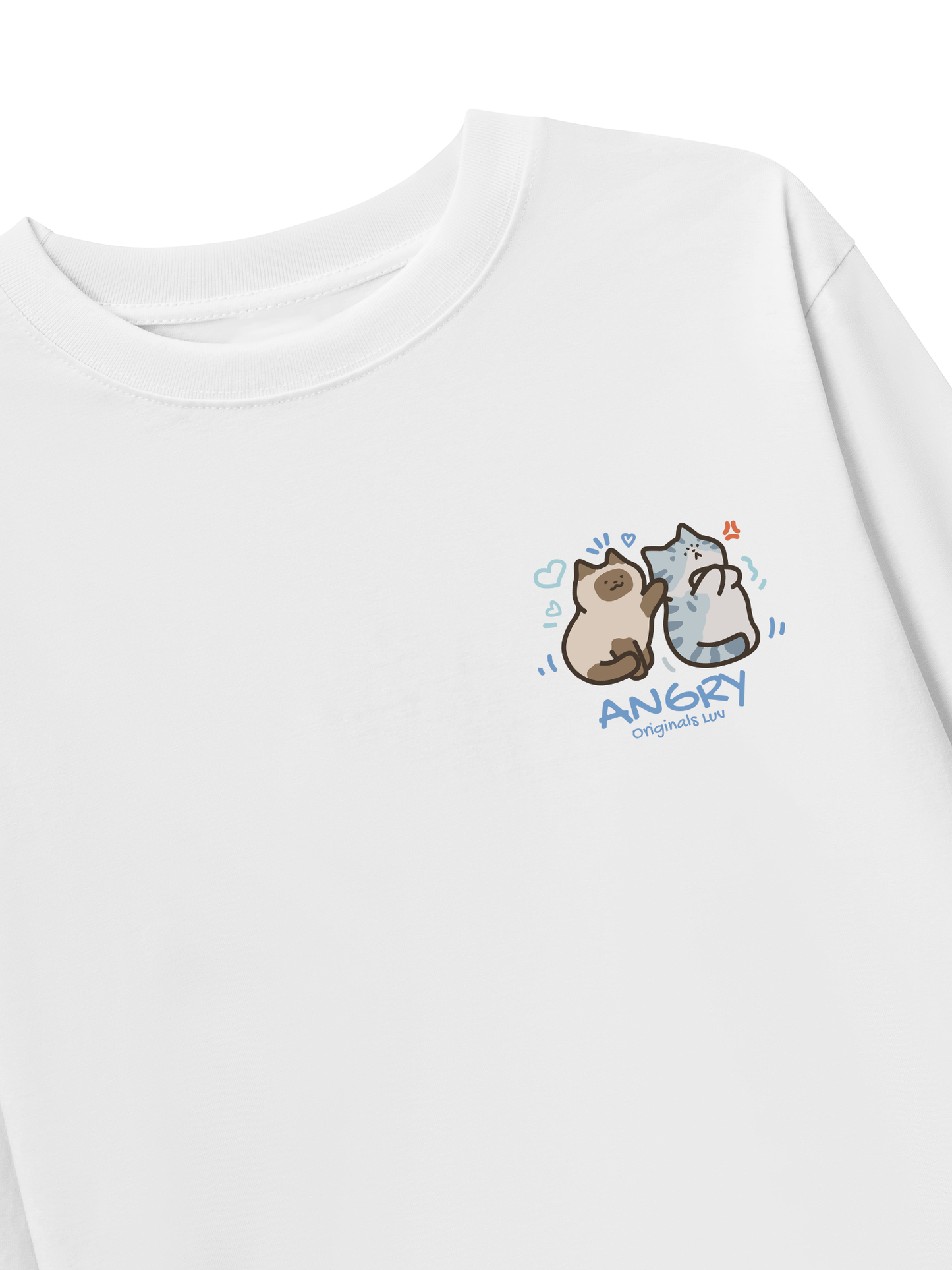 Áo Thun Dài Tay Angry Luv Cat Couple