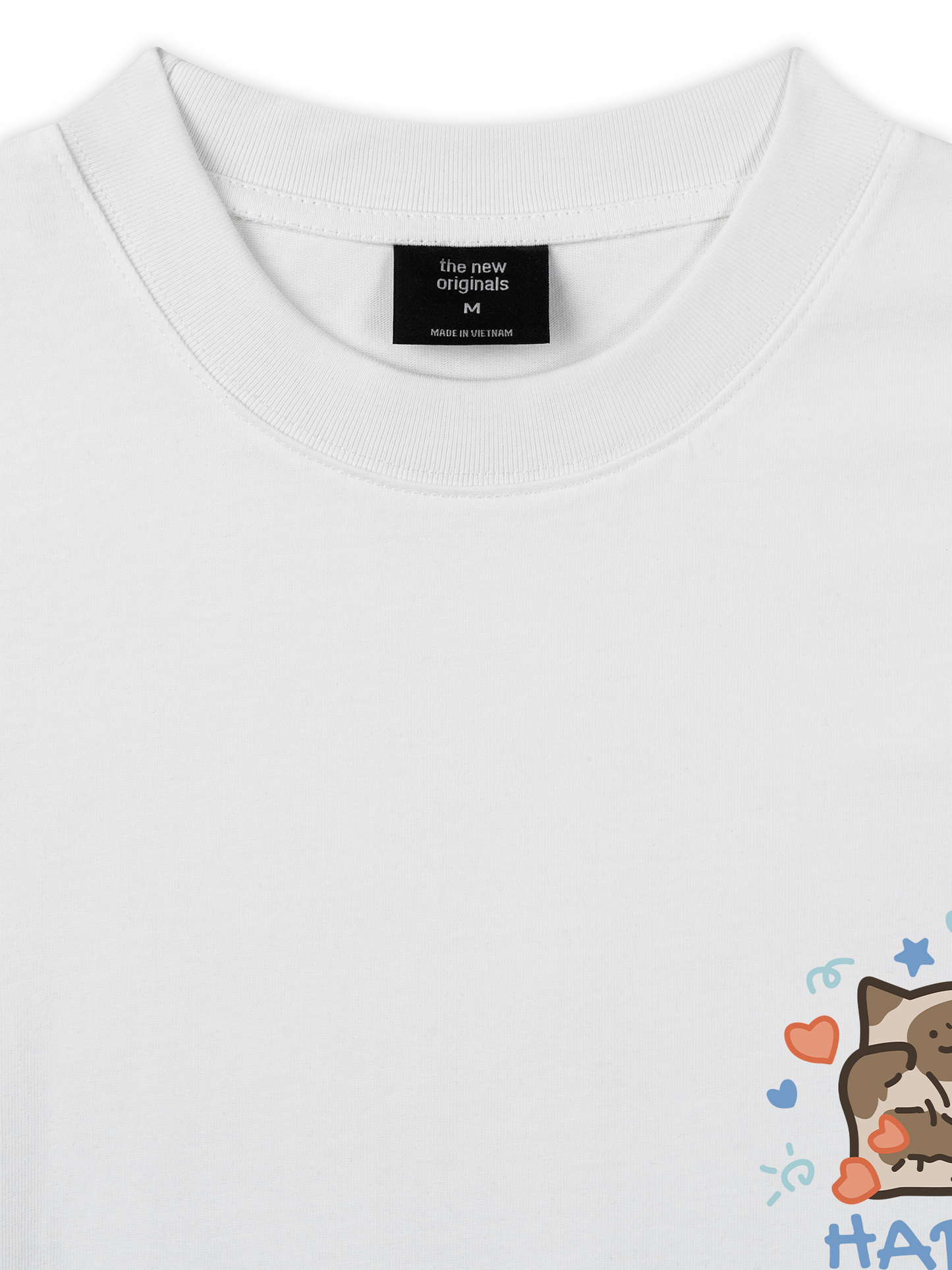 Áo Thun Relaxed Fit Happy Luv Cat Couple