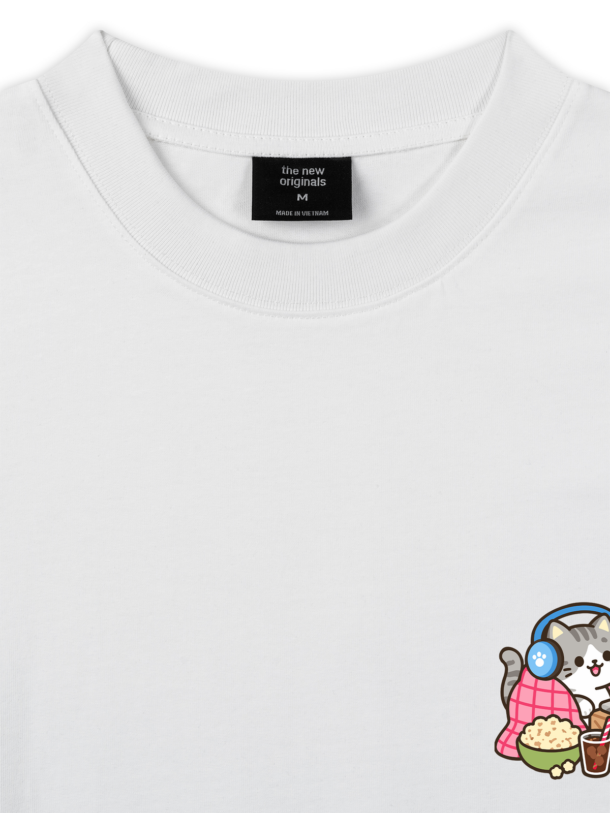 Áo Thun Relaxed Fit Thích Cày Phim-Mèo Xám Sọc