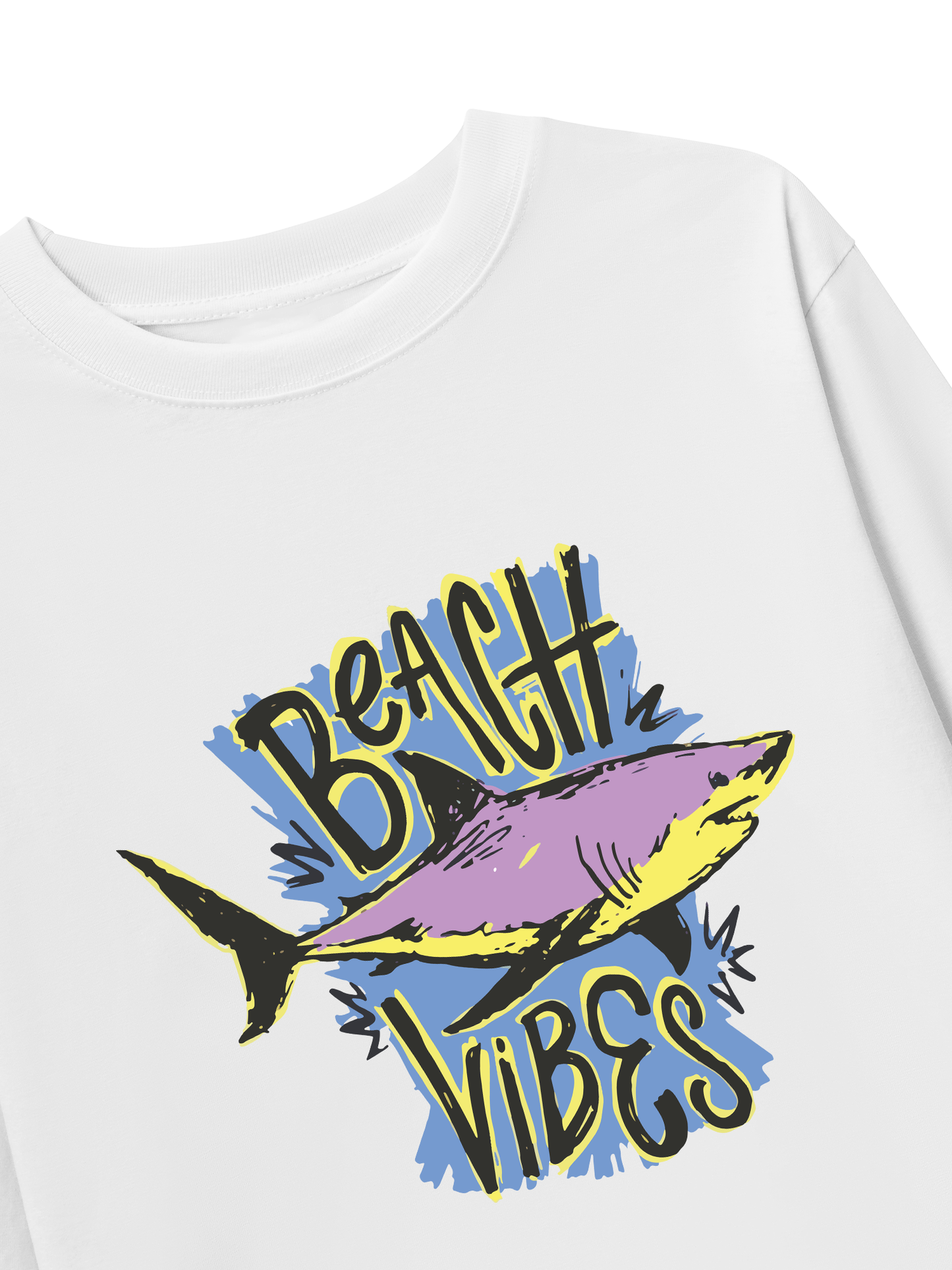 Áo Thun Dài Tay Ocean Beach Vibes Shark