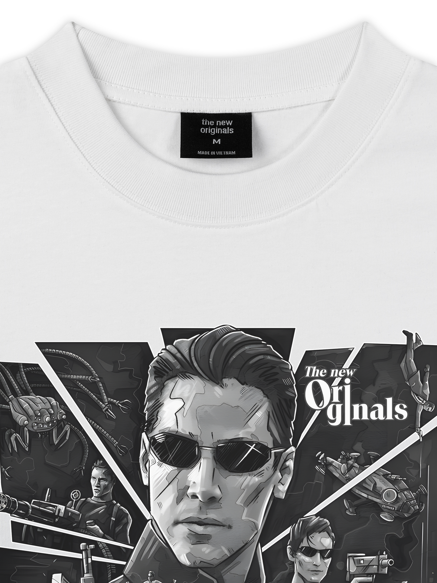 Áo Thun Relaxed Fit Movie Matrix Black And White