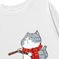 Áo Thun Dài Tay Funny Couple Xmas Cat