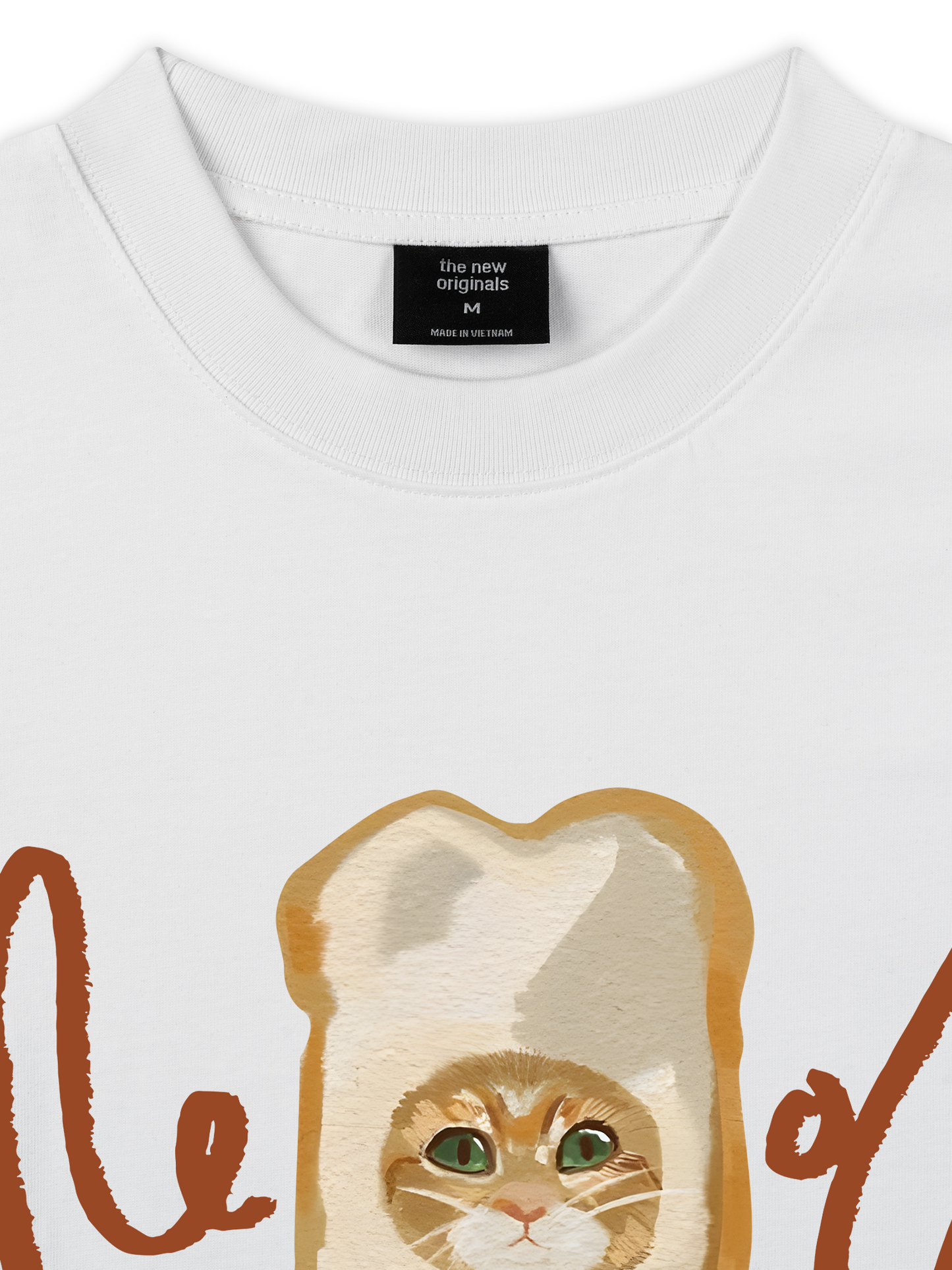 Áo Thun Relaxed Fit Animal Mood Toast Face Cat