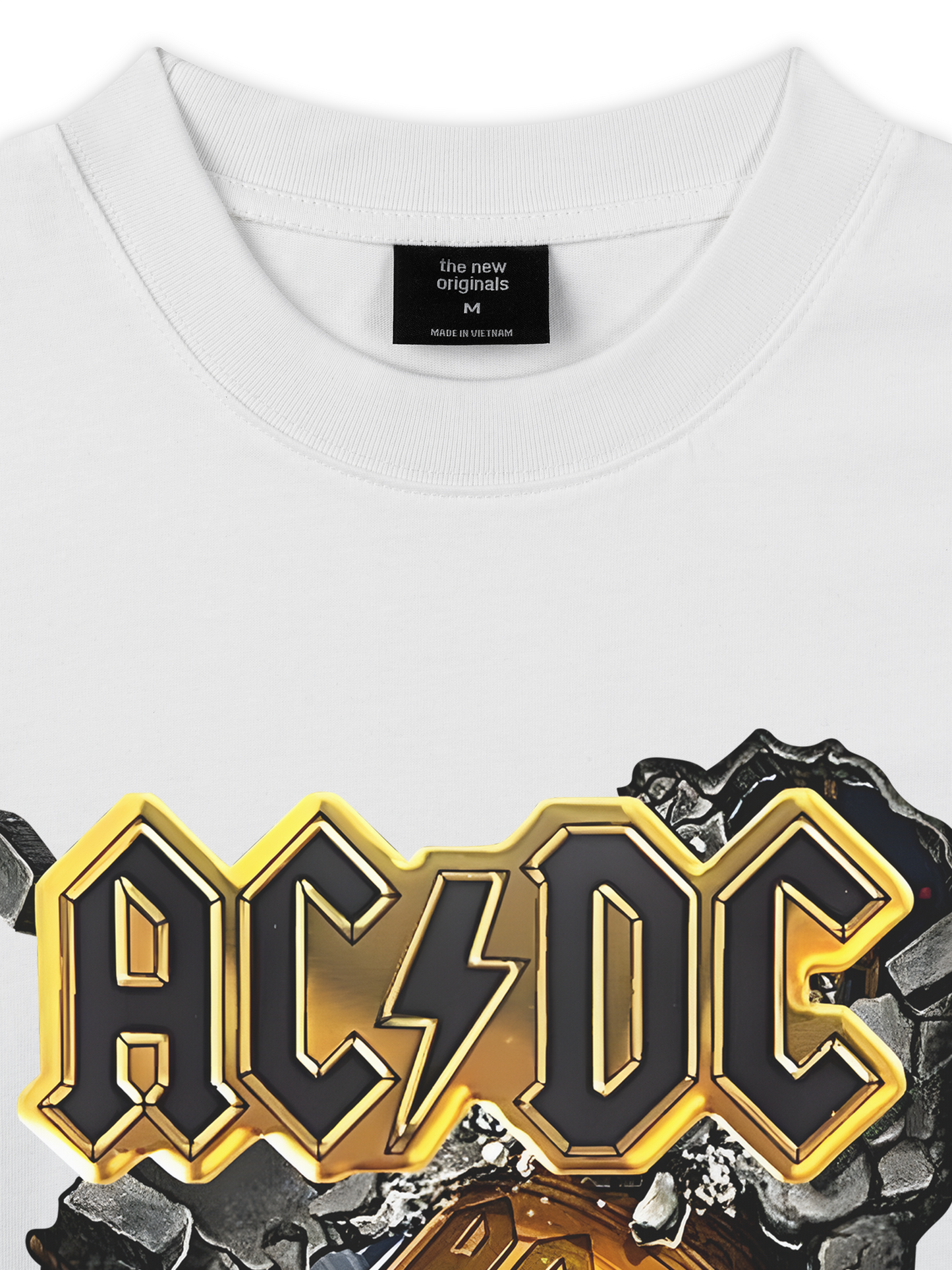 Áo Thun Relaxed Fit Music Rock AC DC Hell's Bell Rock Or Bust
