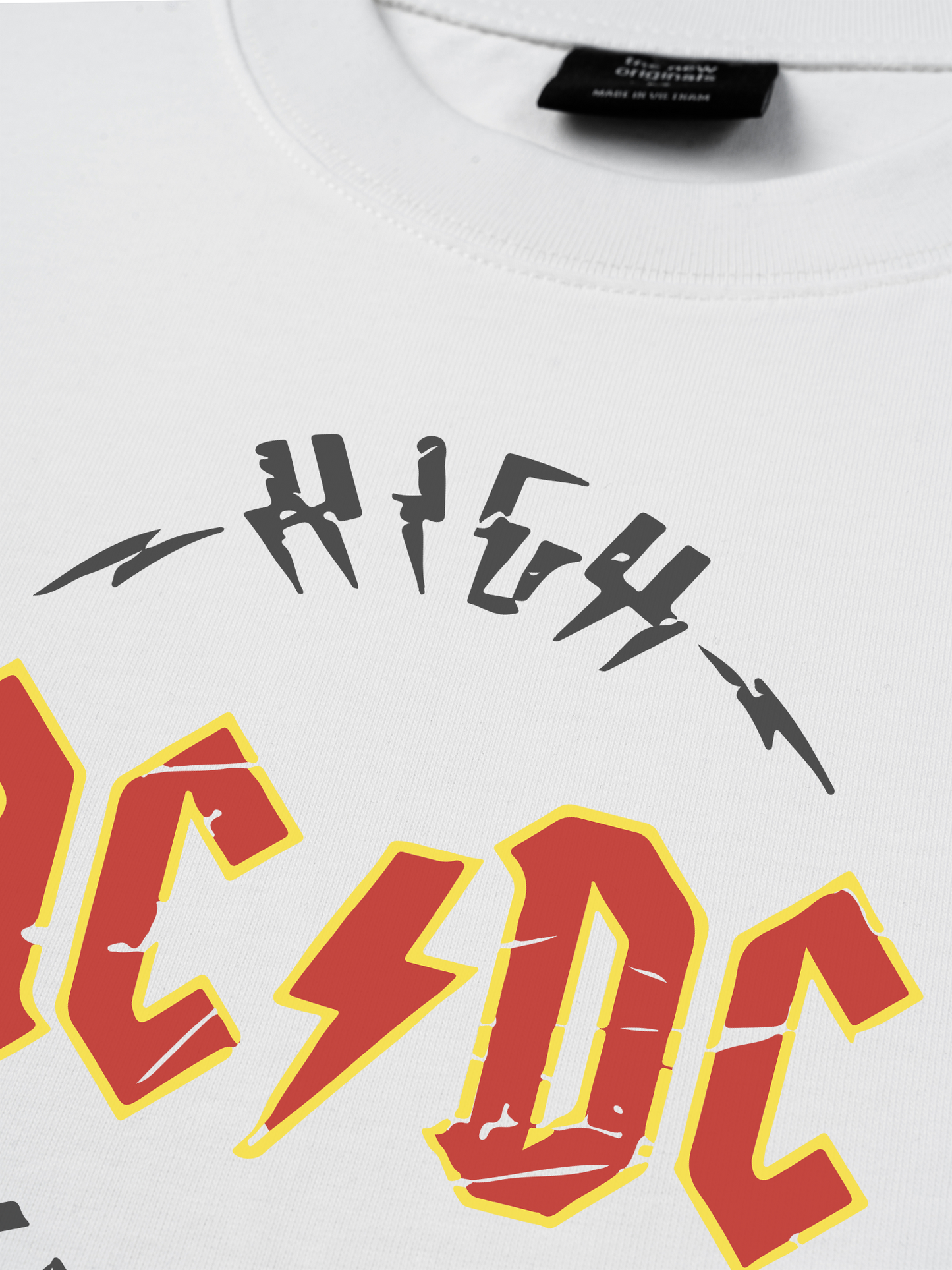 Áo Thun Relaxed Fit Music Rock AC DC High Voltage