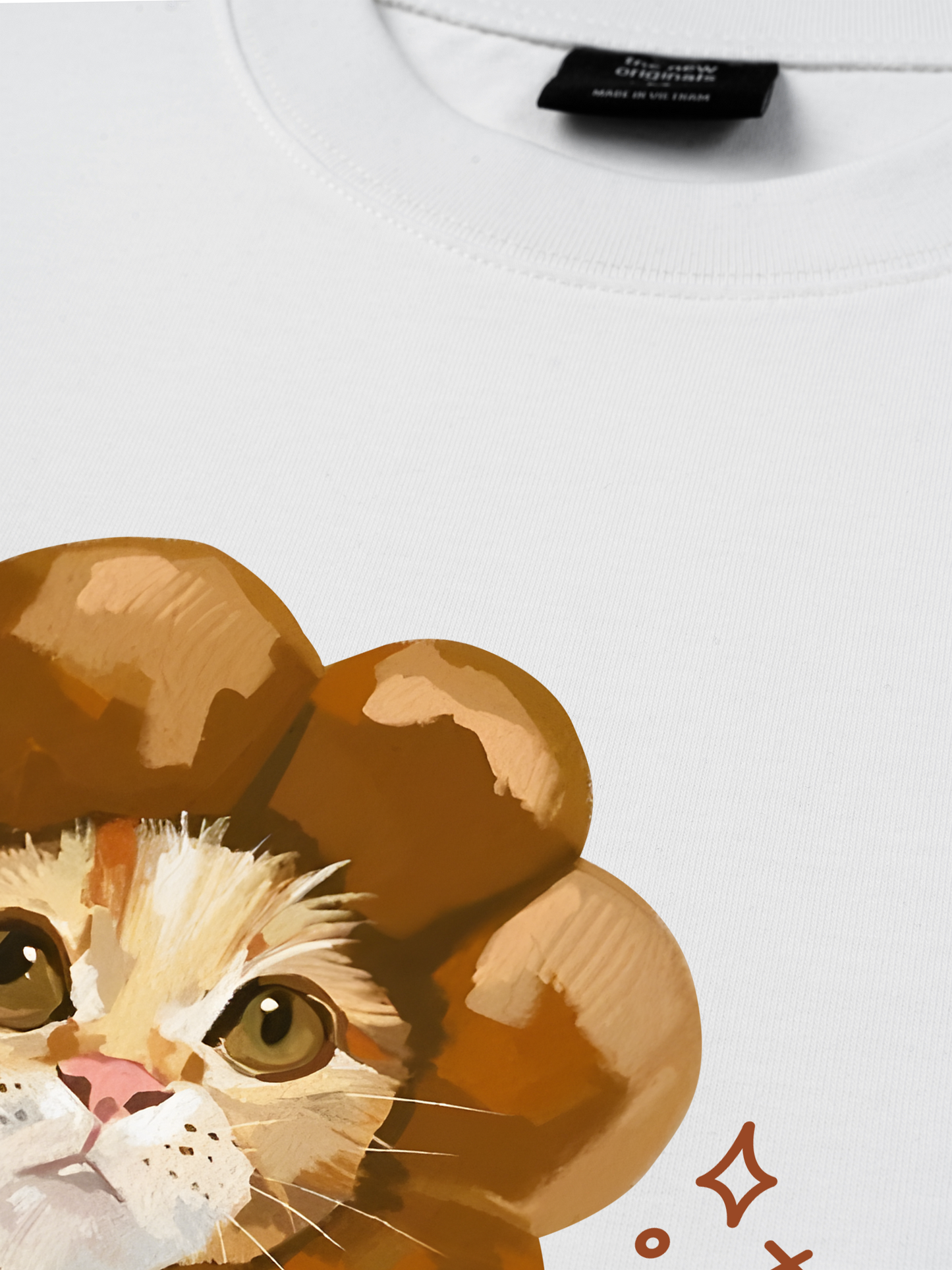 Áo Thun Relaxed Fit Animal Mood Mochi Donut Cat