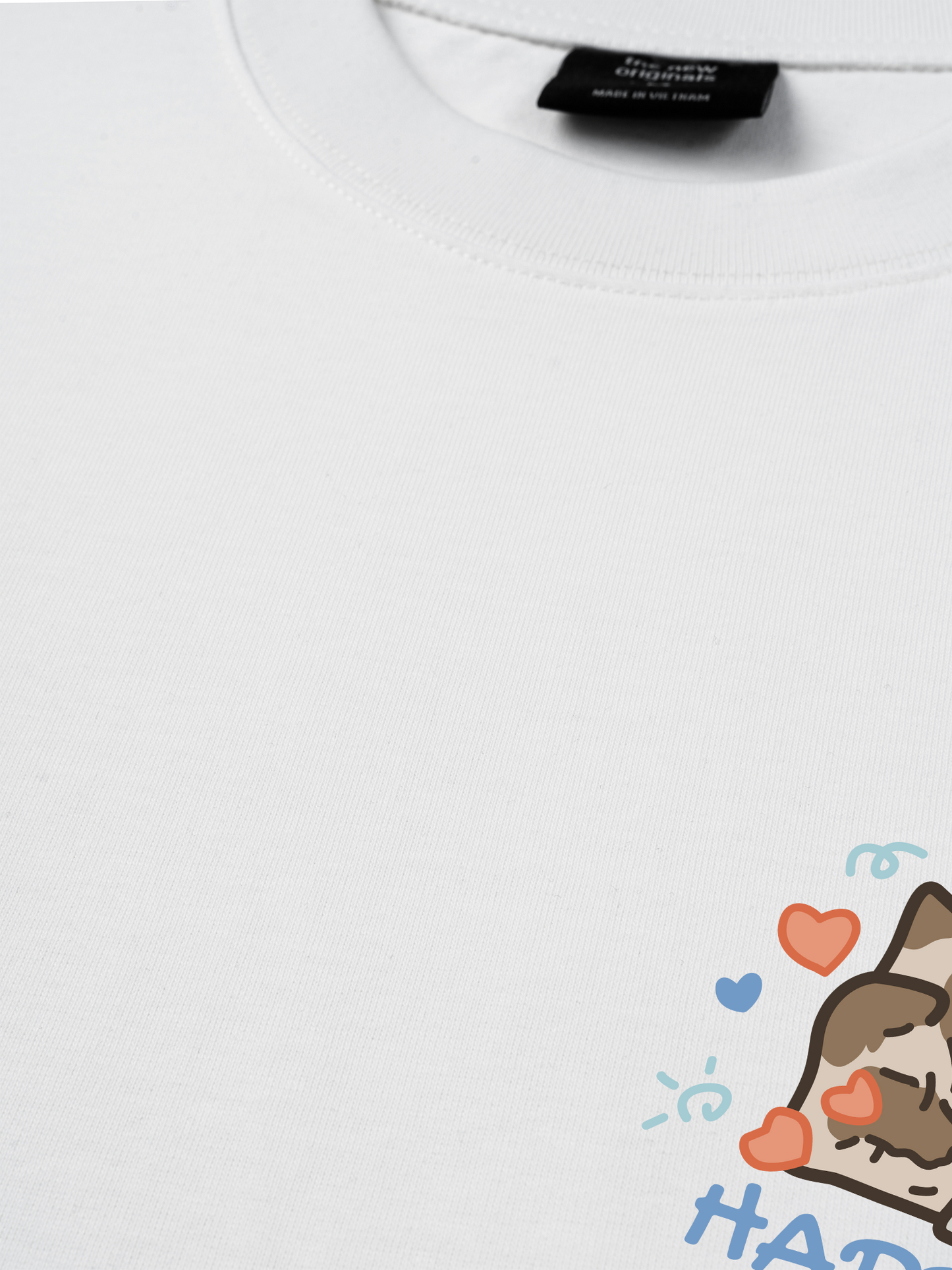 Áo Thun Relaxed Fit Happy Luv Cat Couple