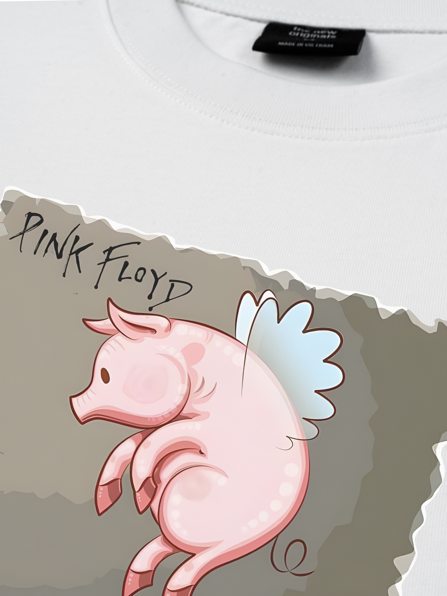 Áo Thun Relaxed Fit Pink Floyd Pig Art