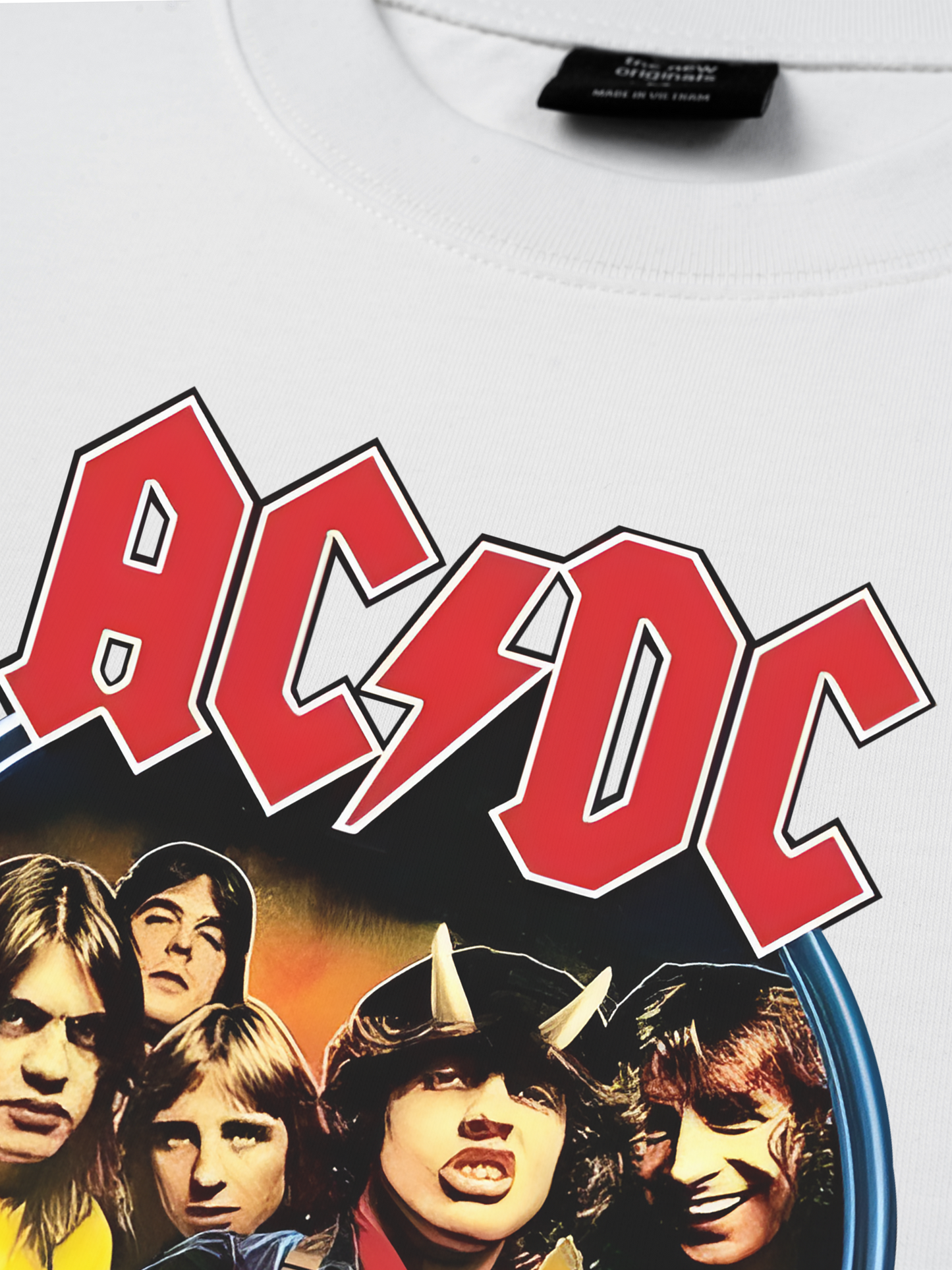 Áo Thun Relaxed Fit AC DC High Way To Hell Flame