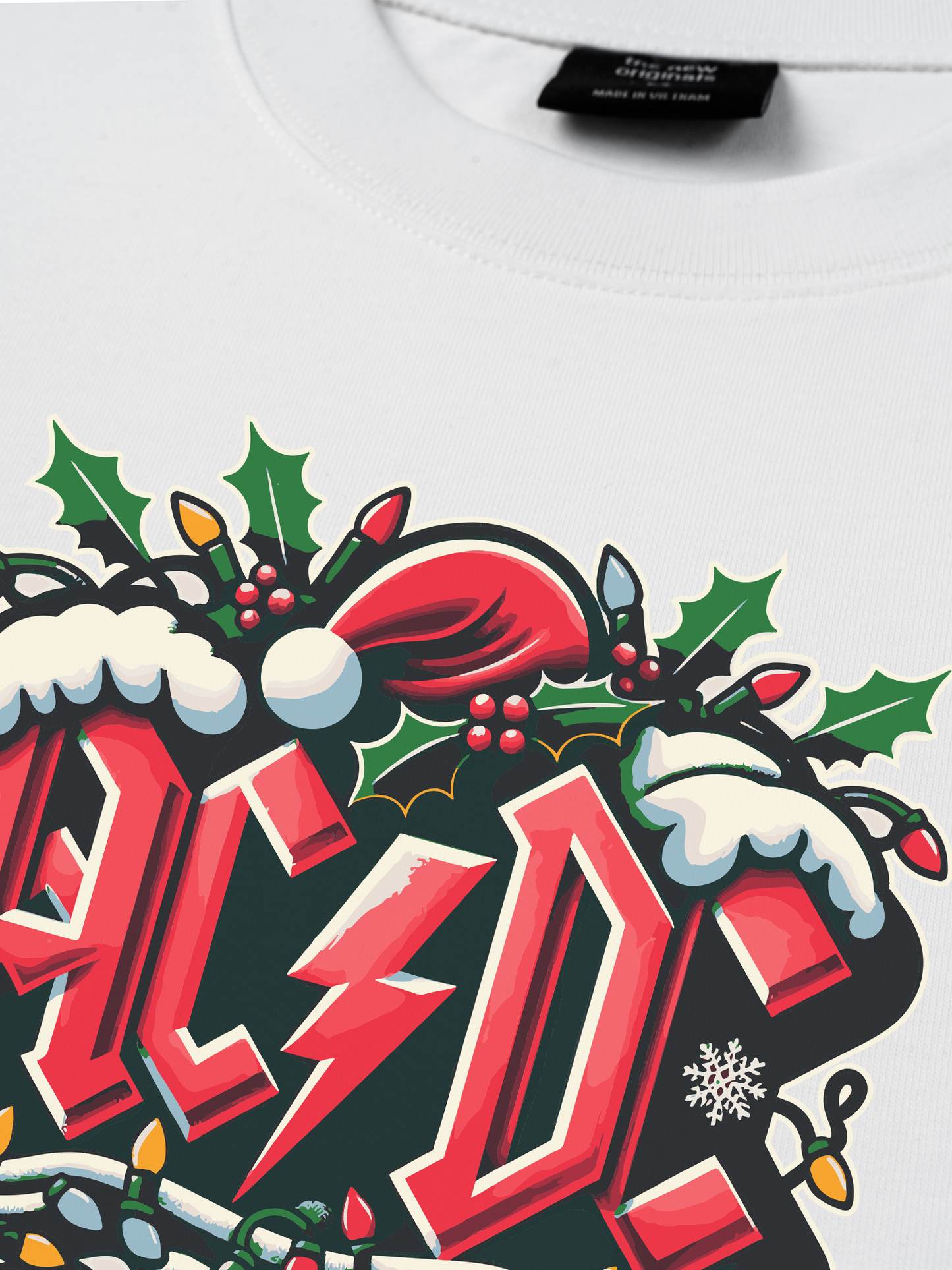 Áo Thun Relaxed Fit Music Rock AC DC Christmas Sign