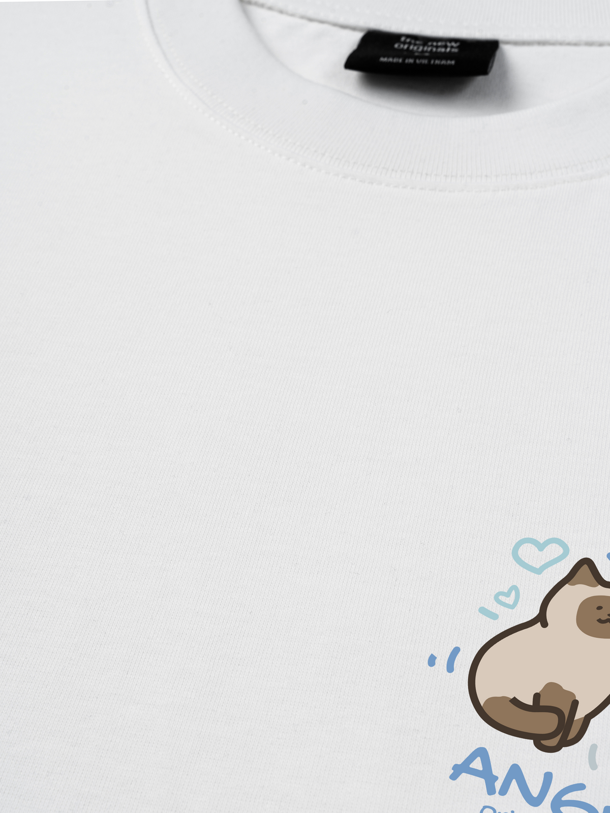 Áo Thun Relaxed Fit Angry Luv Cat Couple