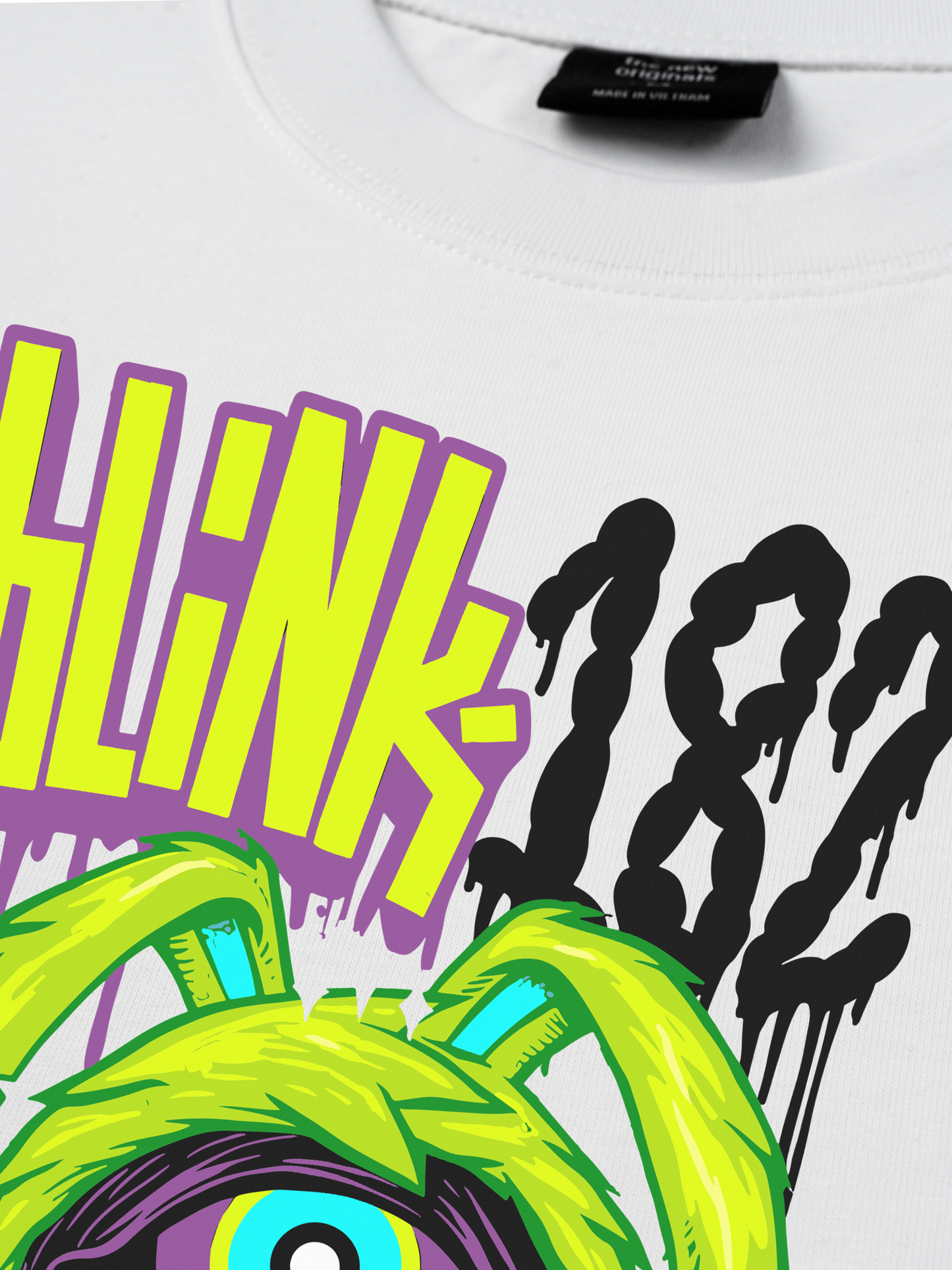 Áo Thun Relaxed Fit Blink 182 Cartoon