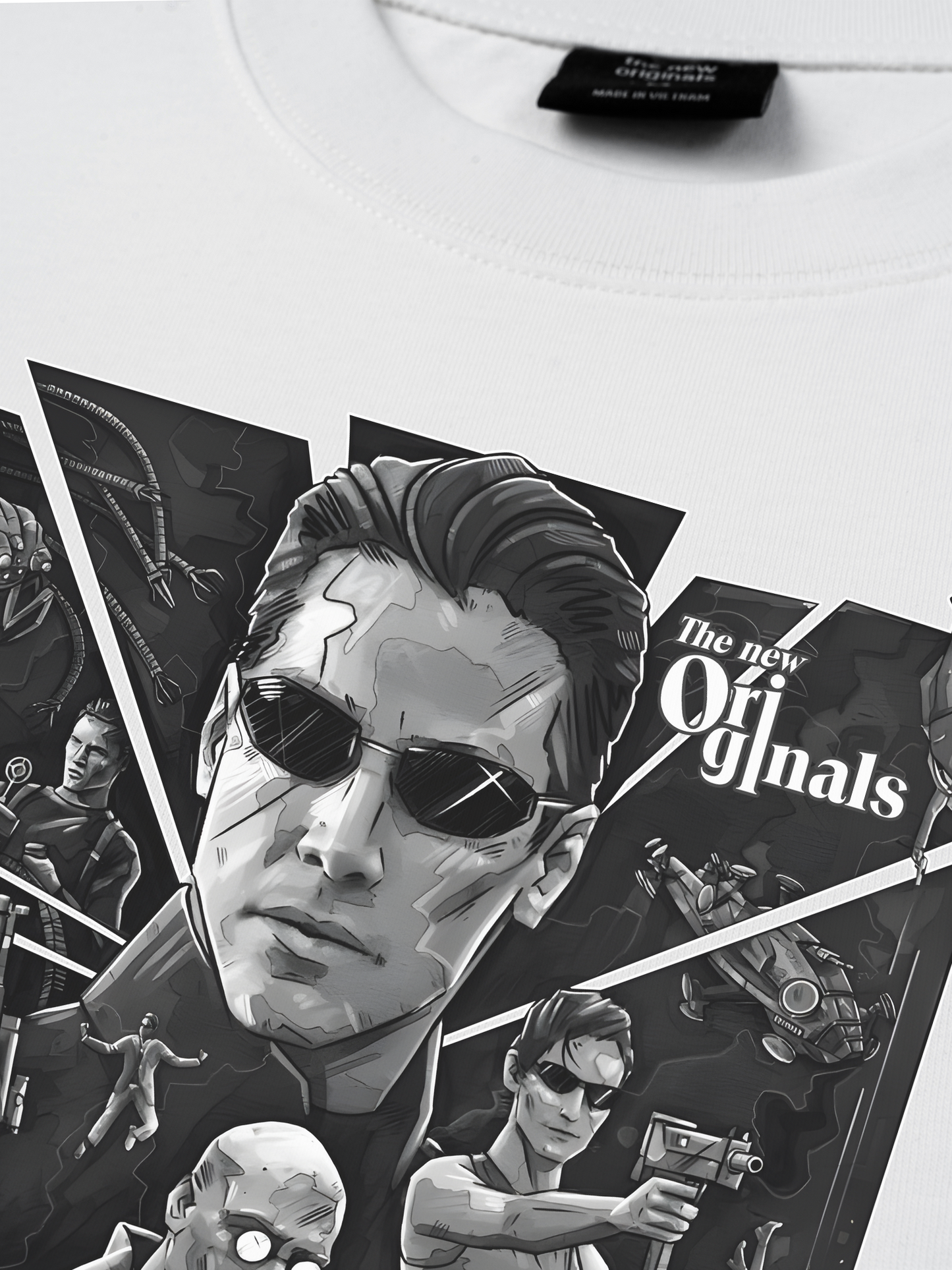 Áo Thun Relaxed Fit Movie Matrix Black And White