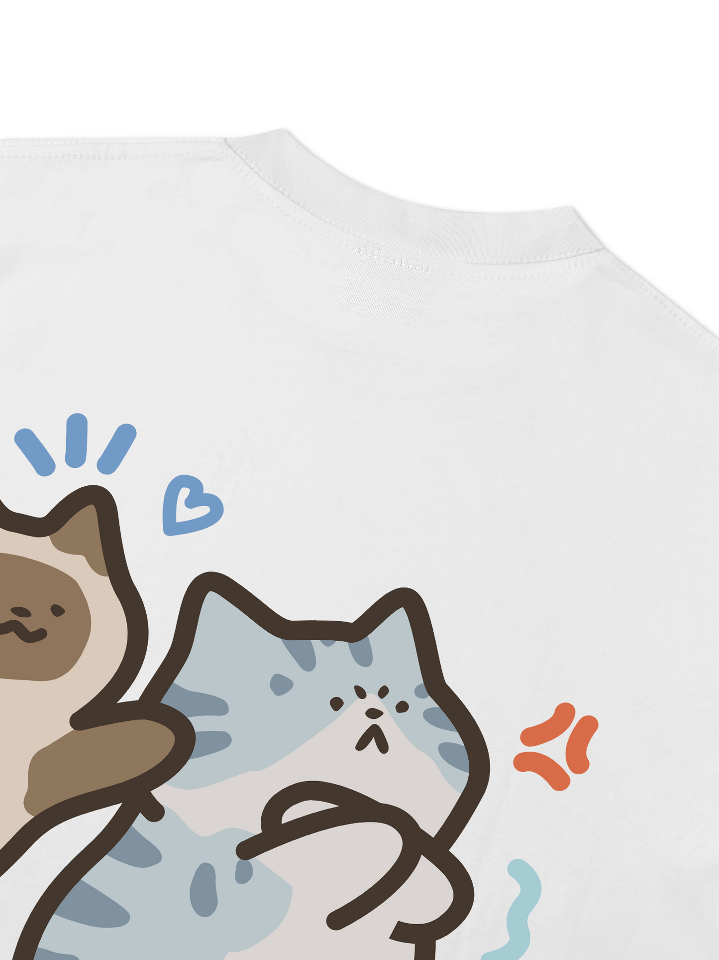 Áo Thun Relaxed Fit Angry Luv Cat Couple
