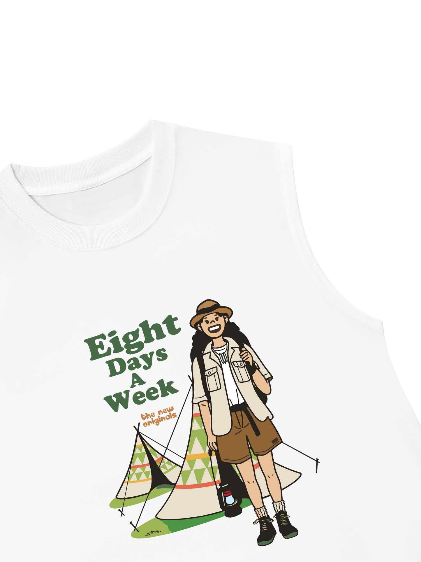 Áo Ba Lỗ Relaxed Fit Eight Days A Week Girl
