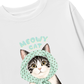 Áo Thun Dài Tay Meowy Cat Blue Tiffany Dots