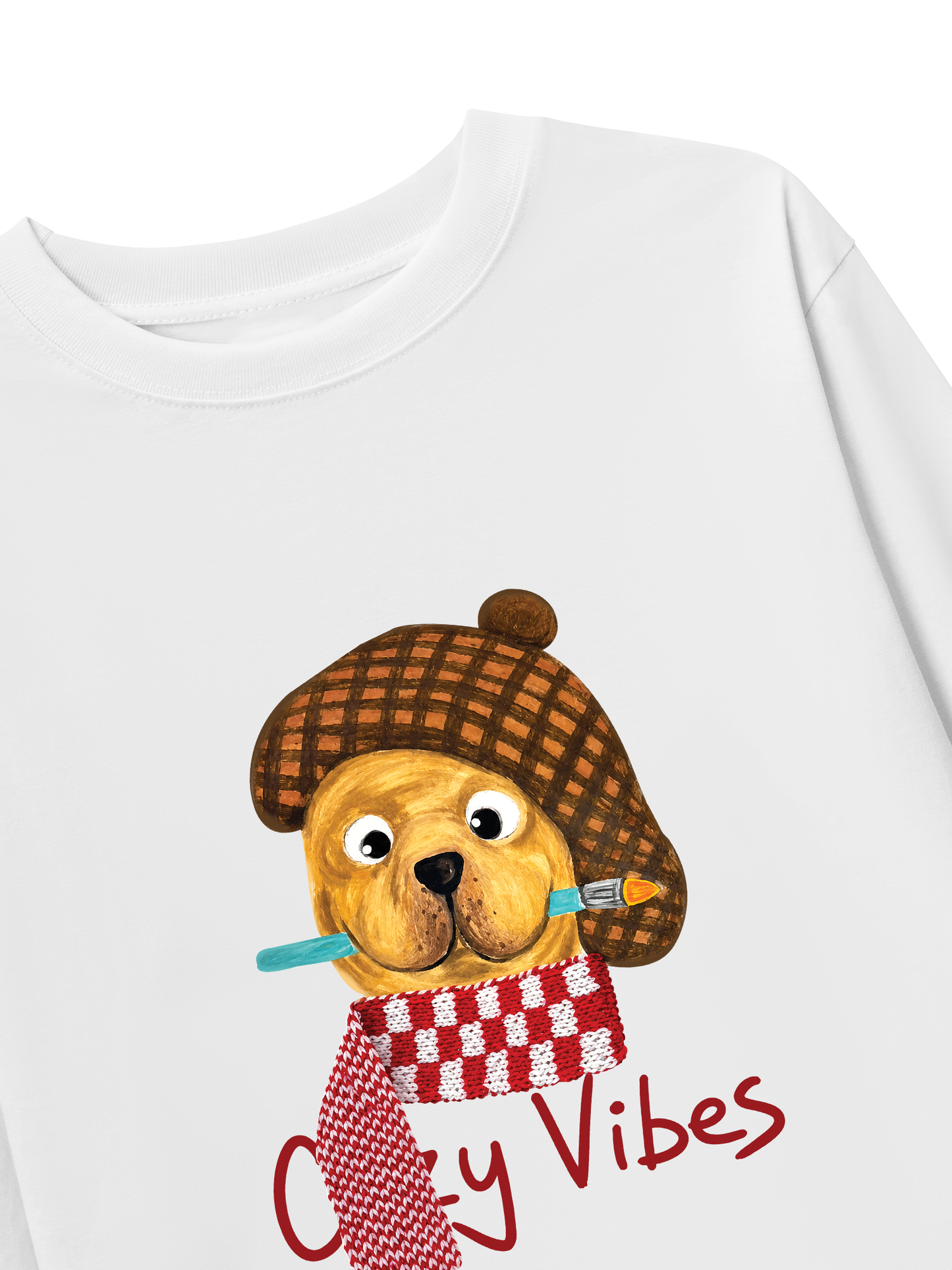 Áo Thun Dài Tay Cozy Vibes Puppy