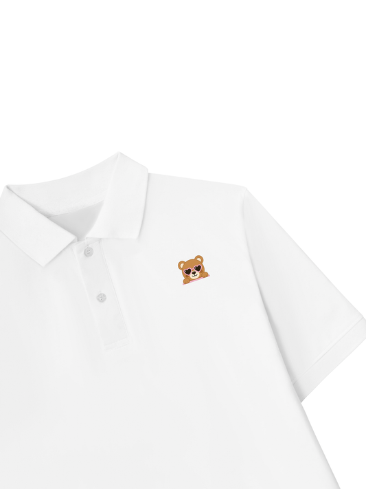Áo Polo Relaxed Fit Heart Glasses Bear