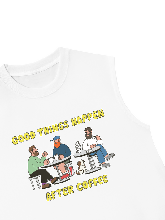 Áo Ba Lỗ Relaxed Fit Good Things Happen After Coffee