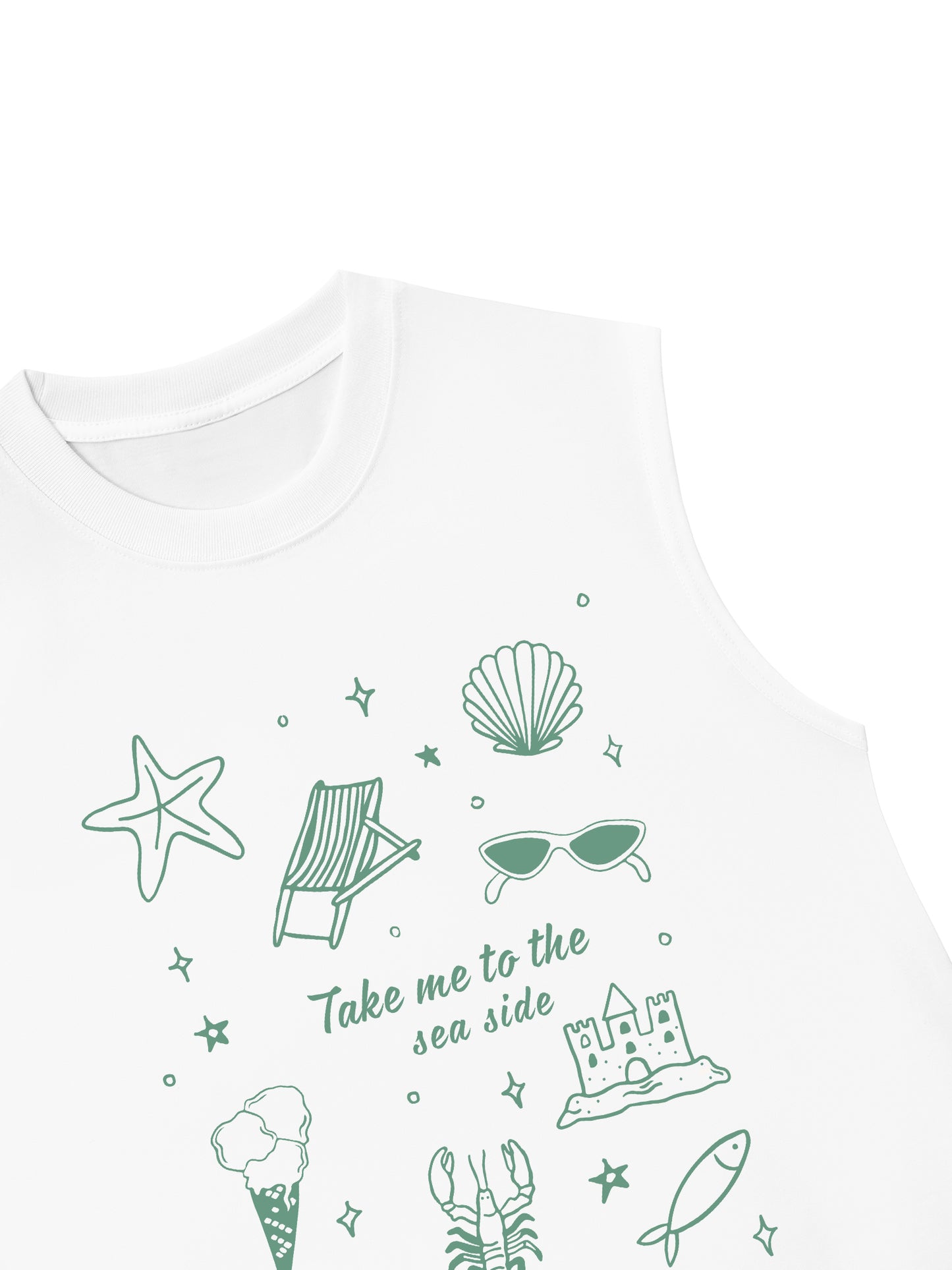 Áo Ba Lỗ Relaxed Fit Take Me To The Sea Side