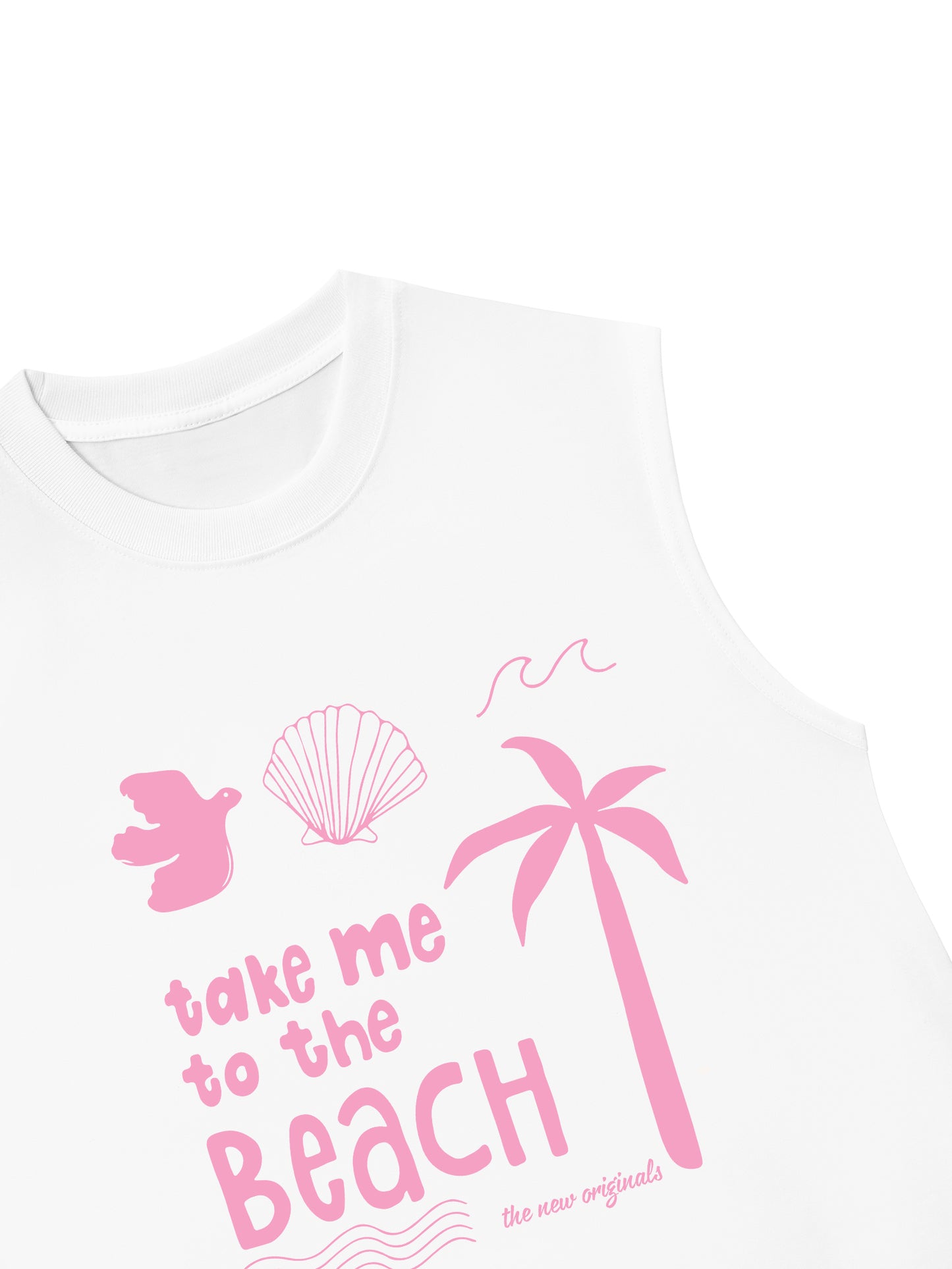 Áo Ba Lỗ Relaxed Fit Take Me To The Beach Pink