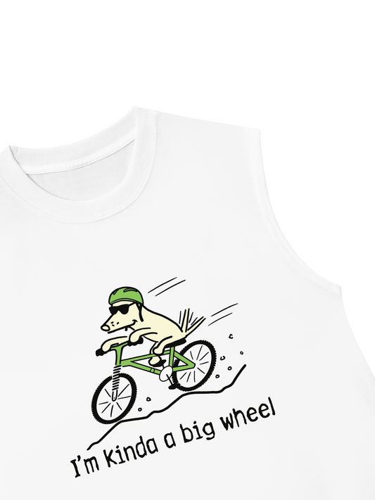 Áo Ba Lỗ Relaxed Fit Go Outside I_m Kinda A Big Wheel