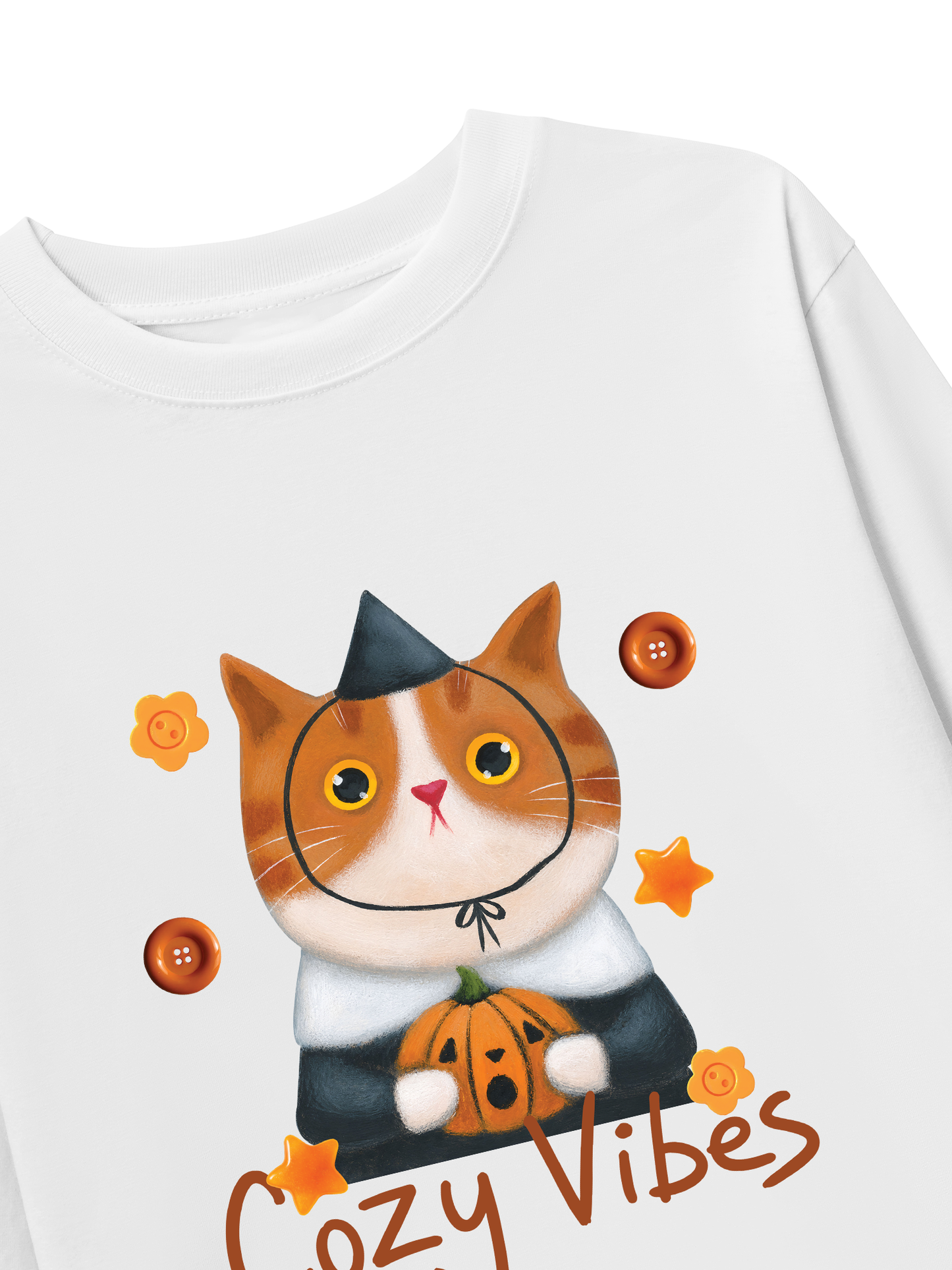 Áo Thun Dài Tay Cozy Vibes Cat
