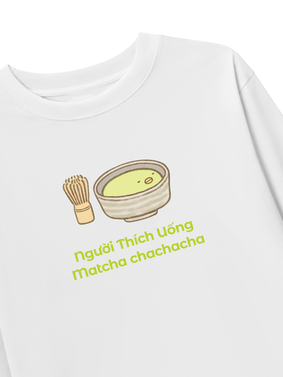 Áo Thun Dài Tay Người Thích Uống Matcha 2