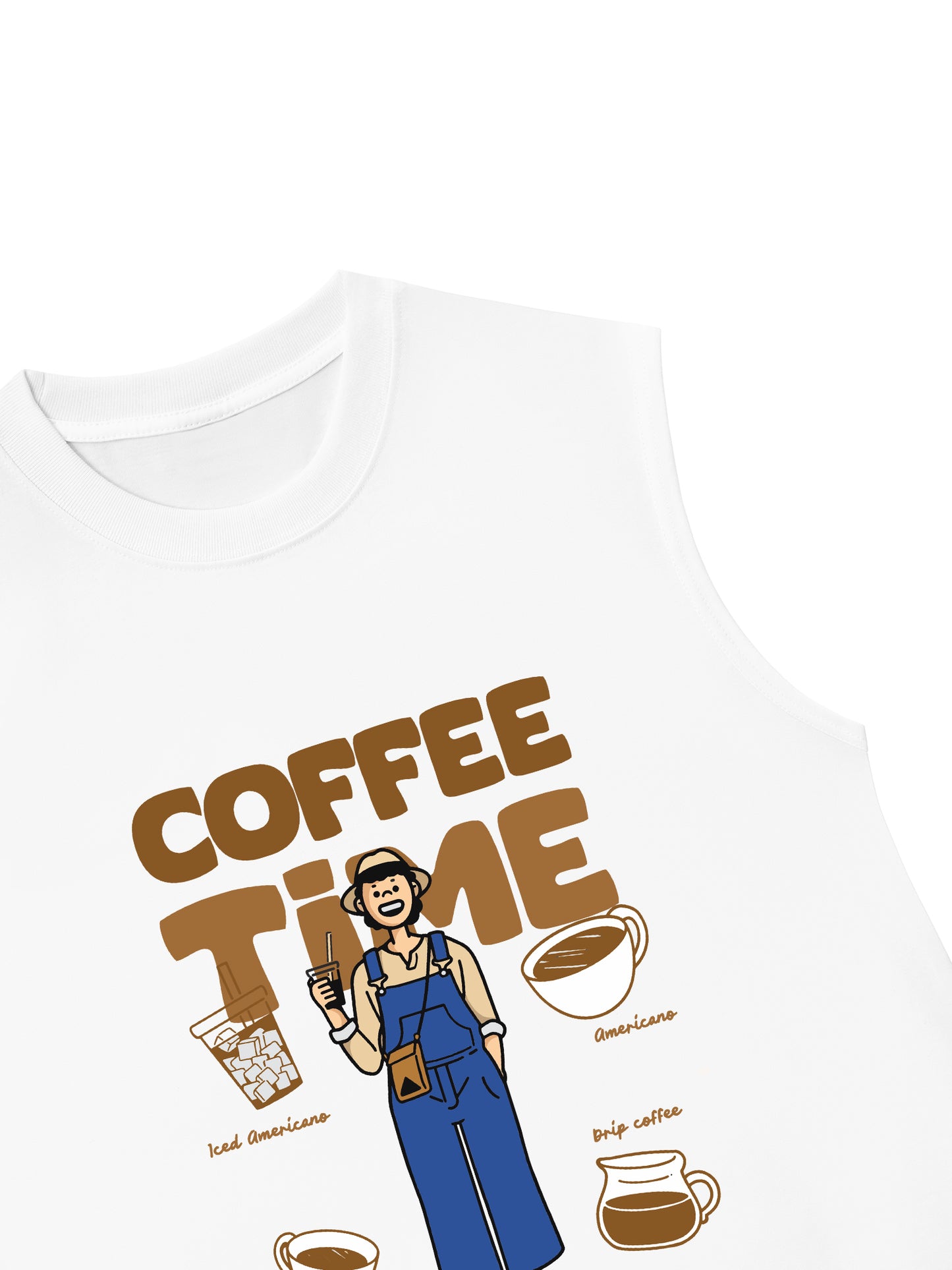Áo Ba Lỗ Relaxed Fit Coffee Time 2