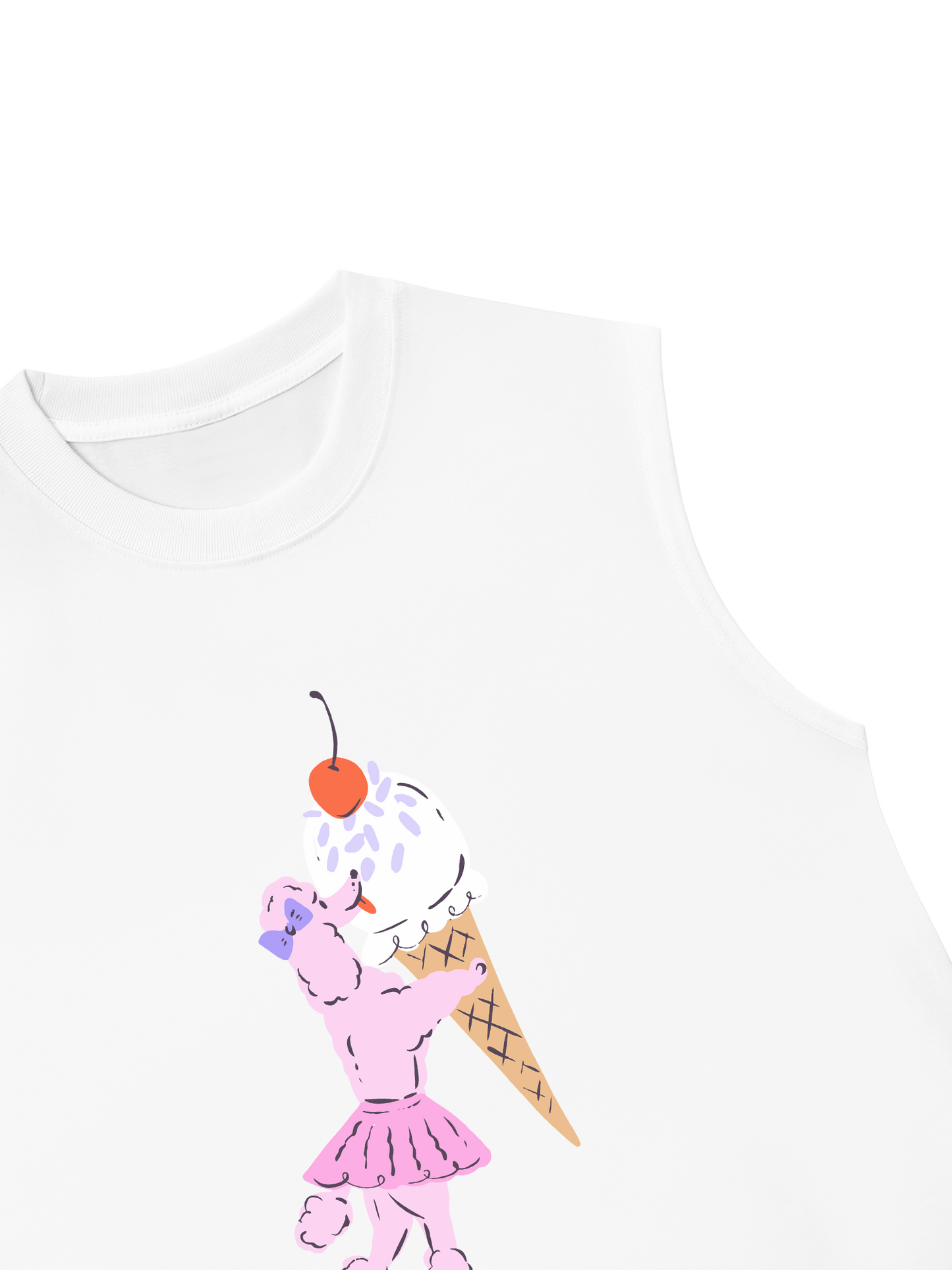 Áo Ba Lỗ Relaxed Fit Lived On Ice Cream