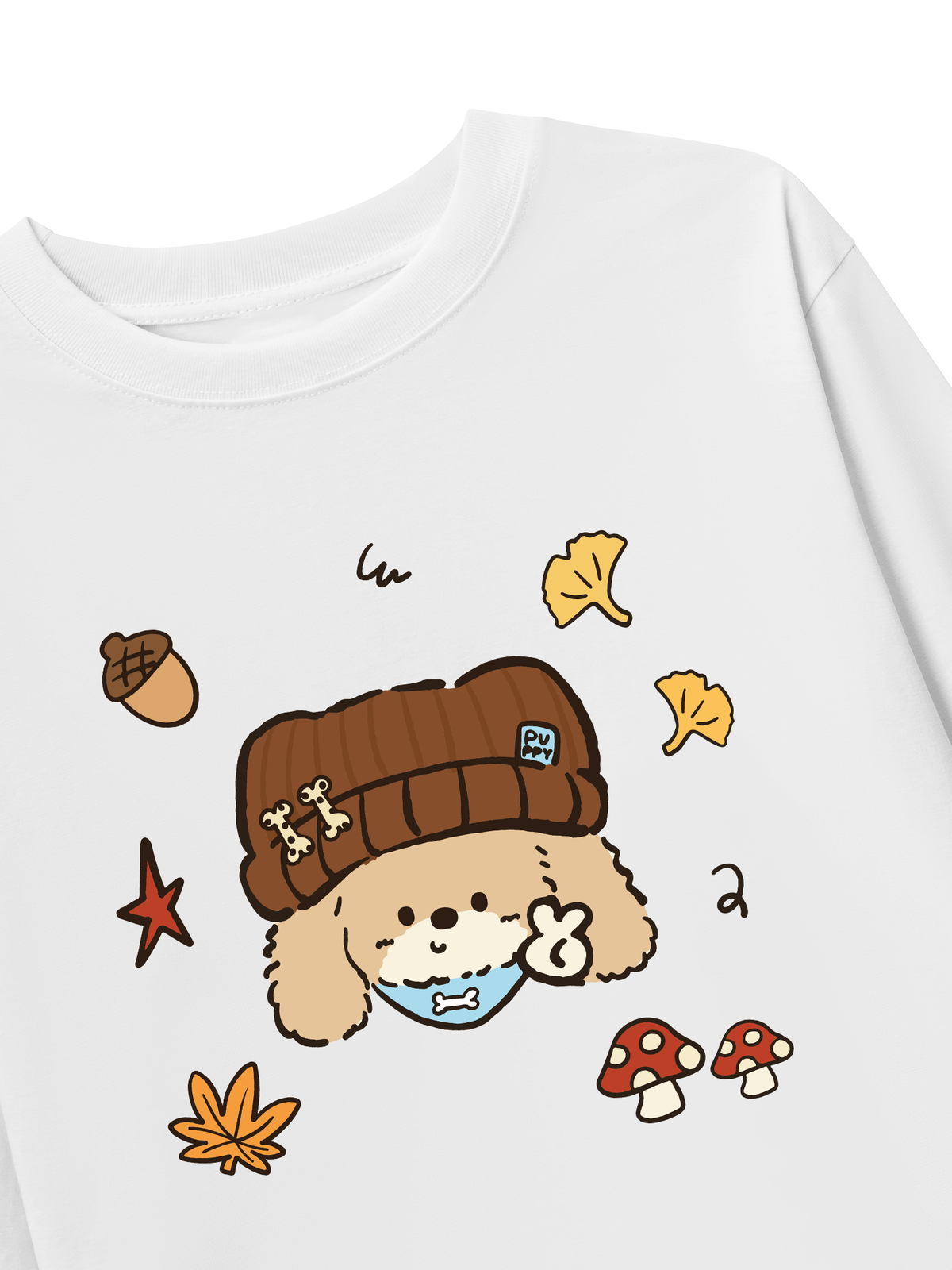 Áo Thun Dài Tay  Cute Puppy Autumn Vibes