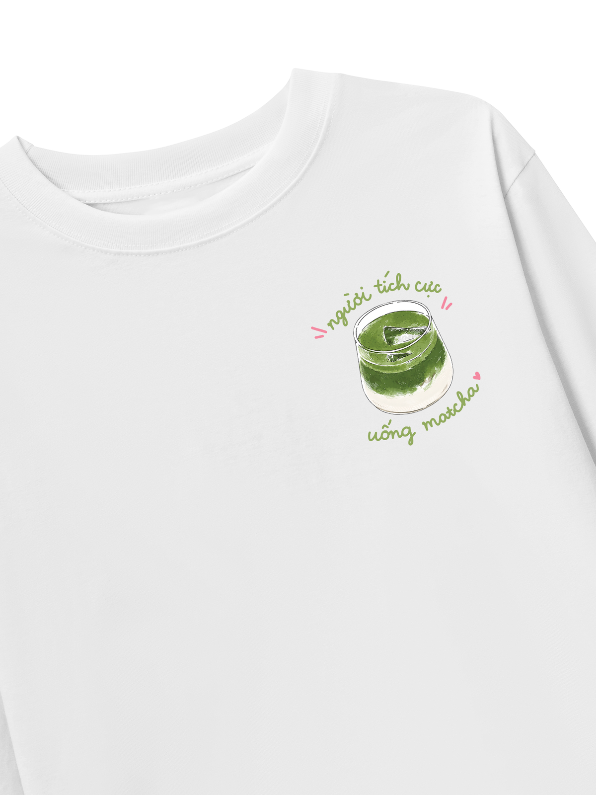 Áo Thun Dài Tay Người Tích Cực Uống Matcha